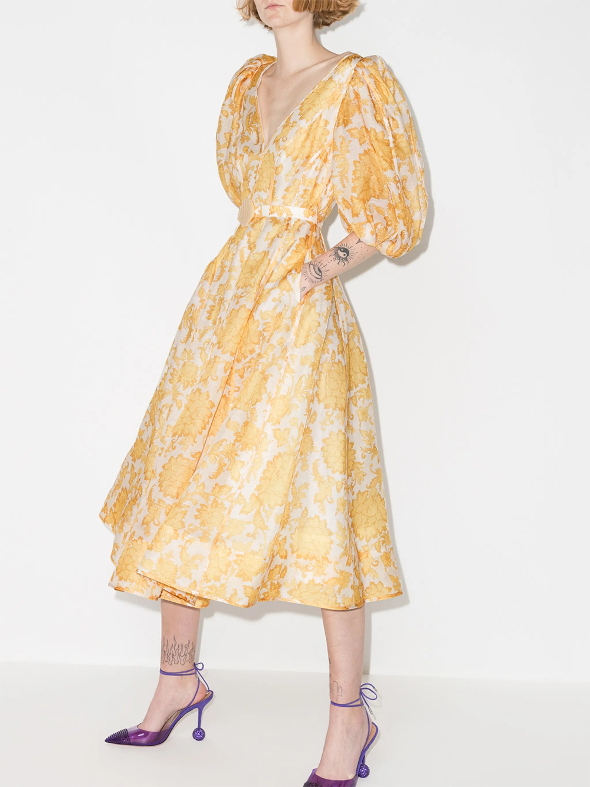 Postcard floral-print midi dress