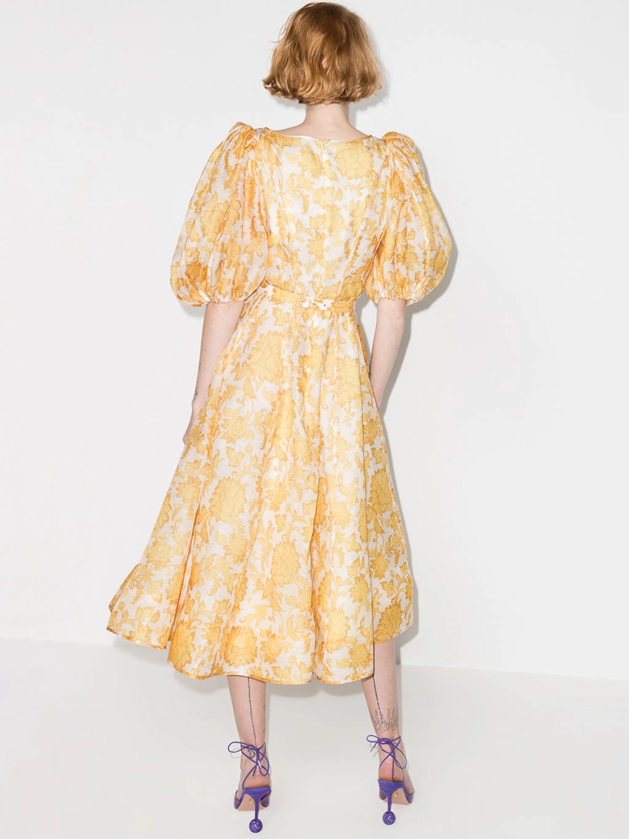 Postcard floral-print midi dress