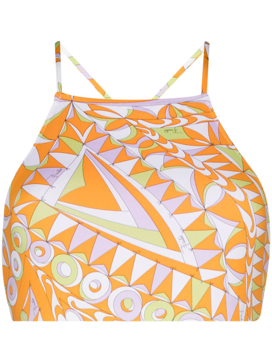 Bandierine-print bikini top