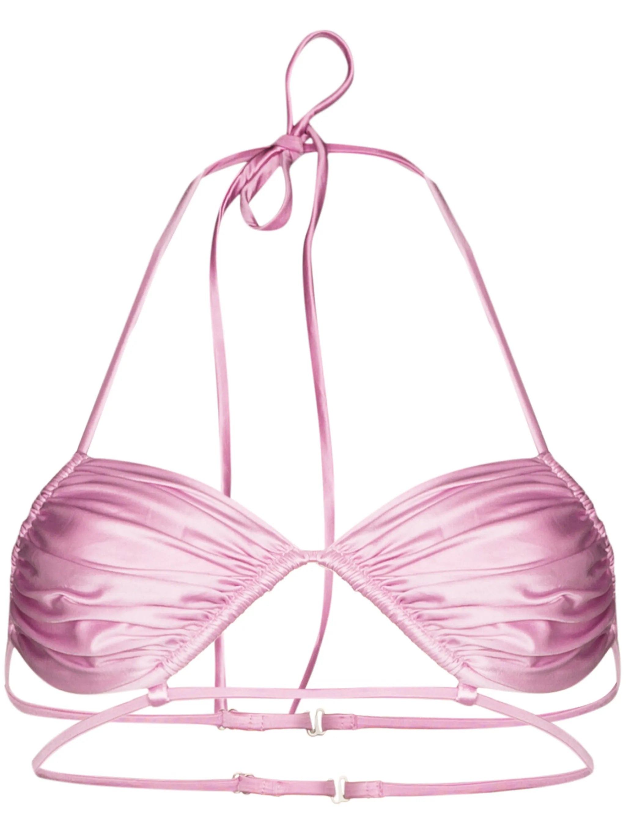 ruched-detailing bikini top