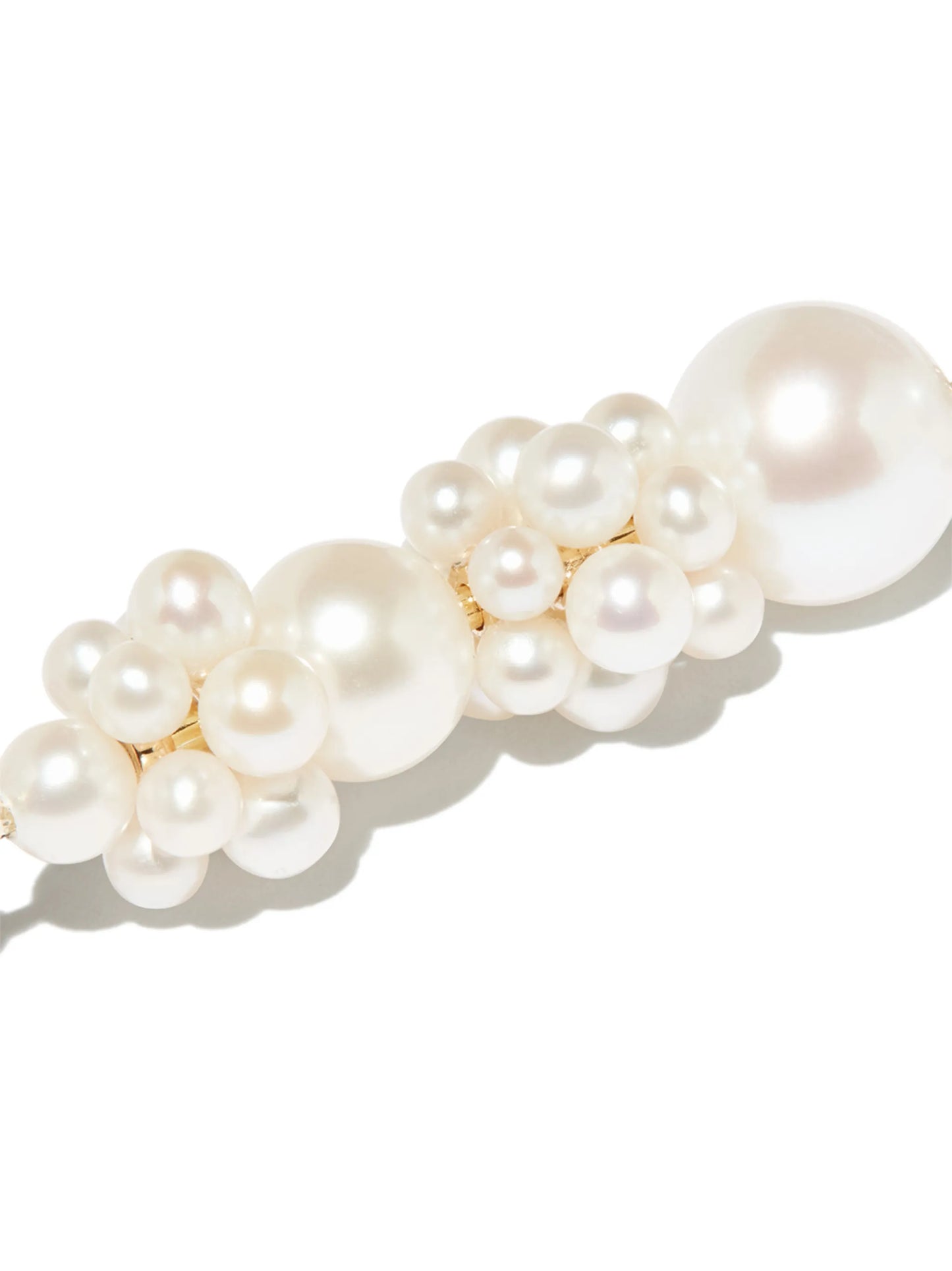 14K yellow gold Tulip pearl drop earrings