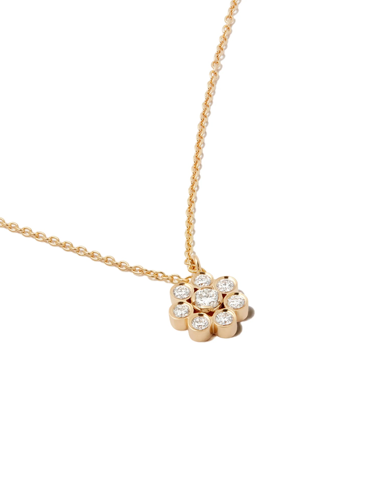 18kt yellow gold Bellis Simple diamond necklace