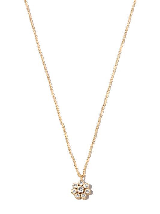 18kt yellow gold Bellis Simple diamond necklace