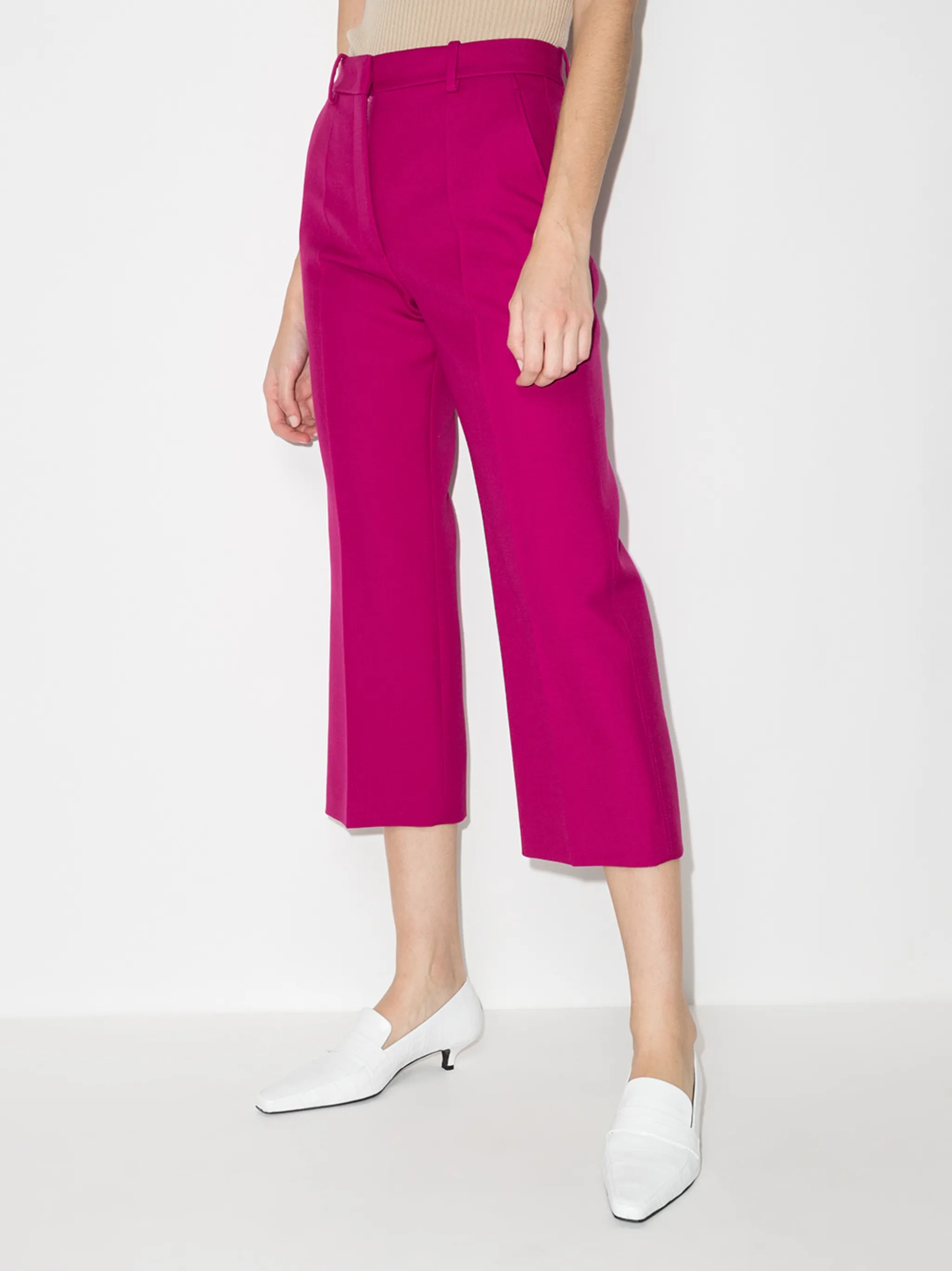 tailored cropped trousers