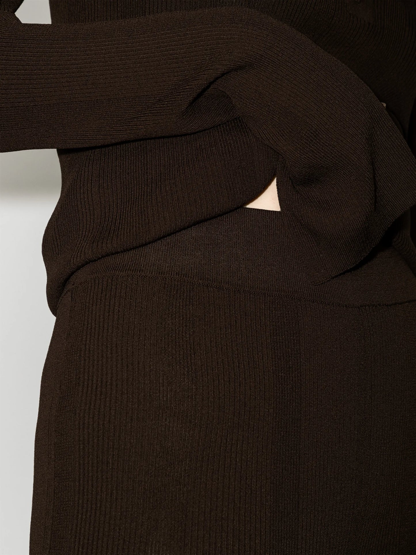 Solaima flared knitted trousers