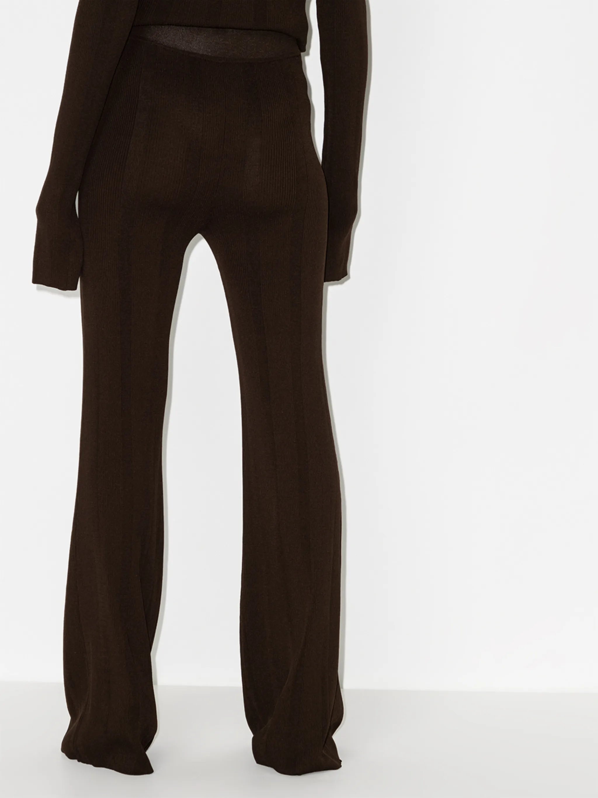 Solaima flared knitted trousers