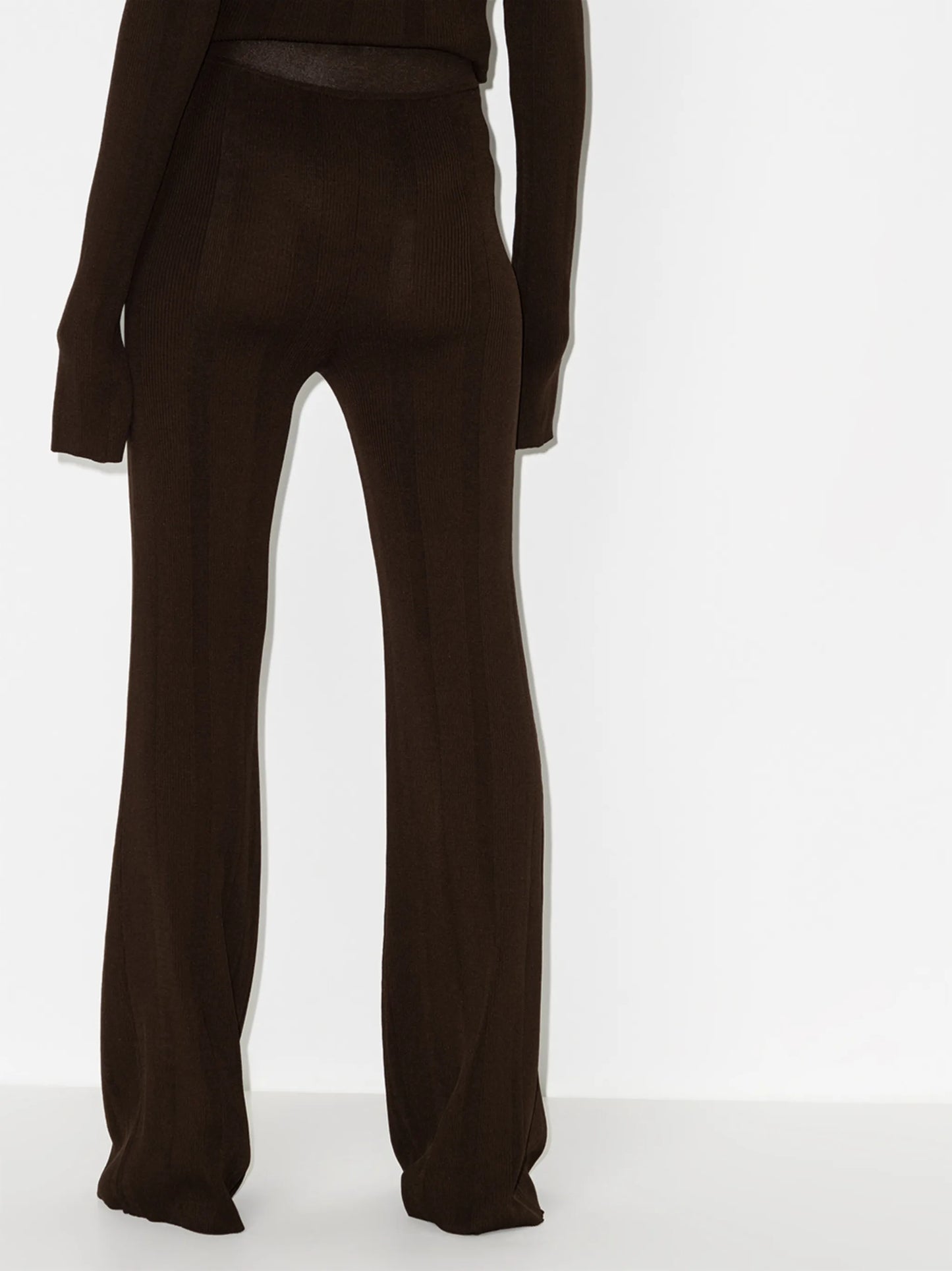 Solaima flared knitted trousers