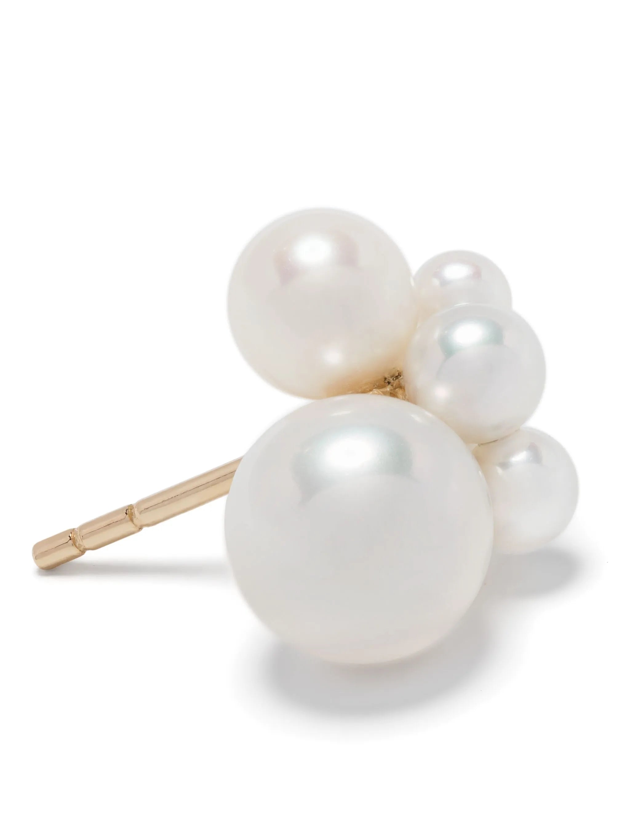 14kt yellow gold Bisou stud earring