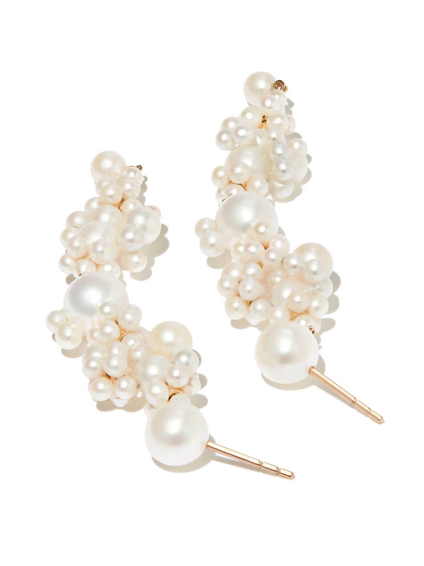 14kt yellow gold Grand Bisou pearl drop earrings