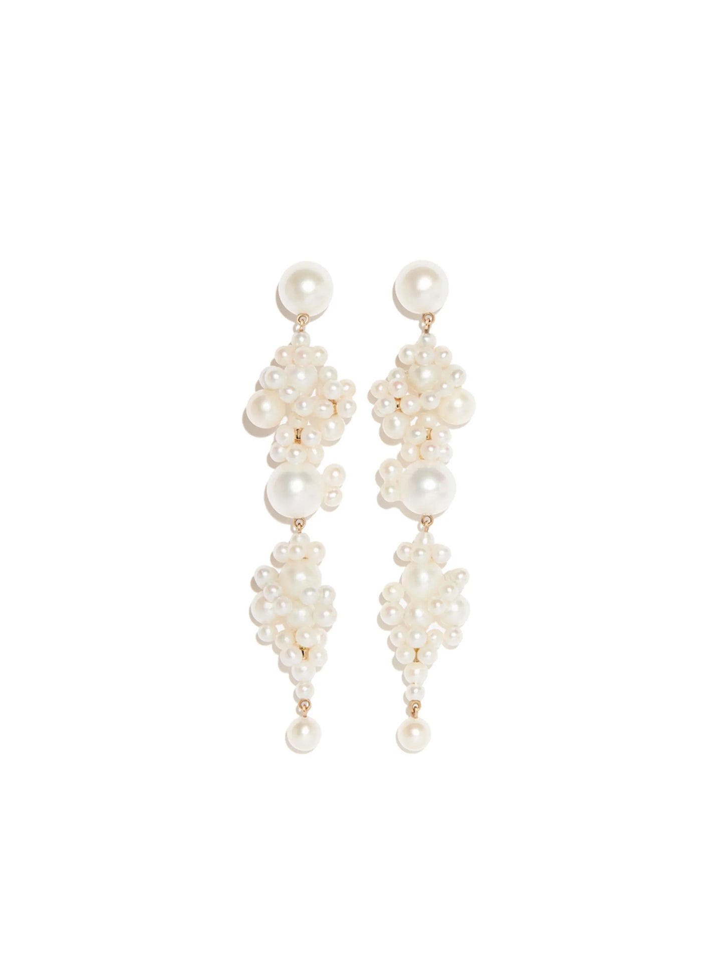 14kt yellow gold Grand Bisou pearl drop earrings