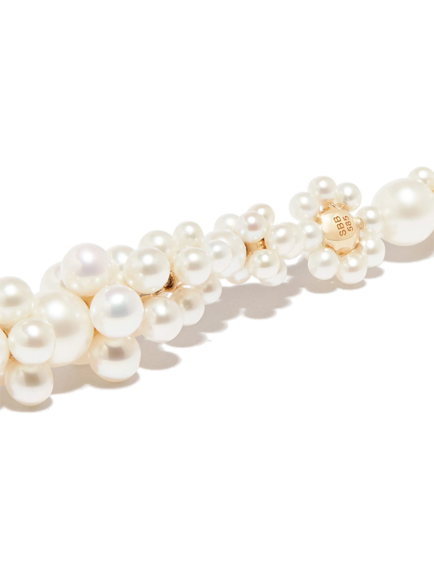 14K yellow gold Grand Bellis pearl drop earrings