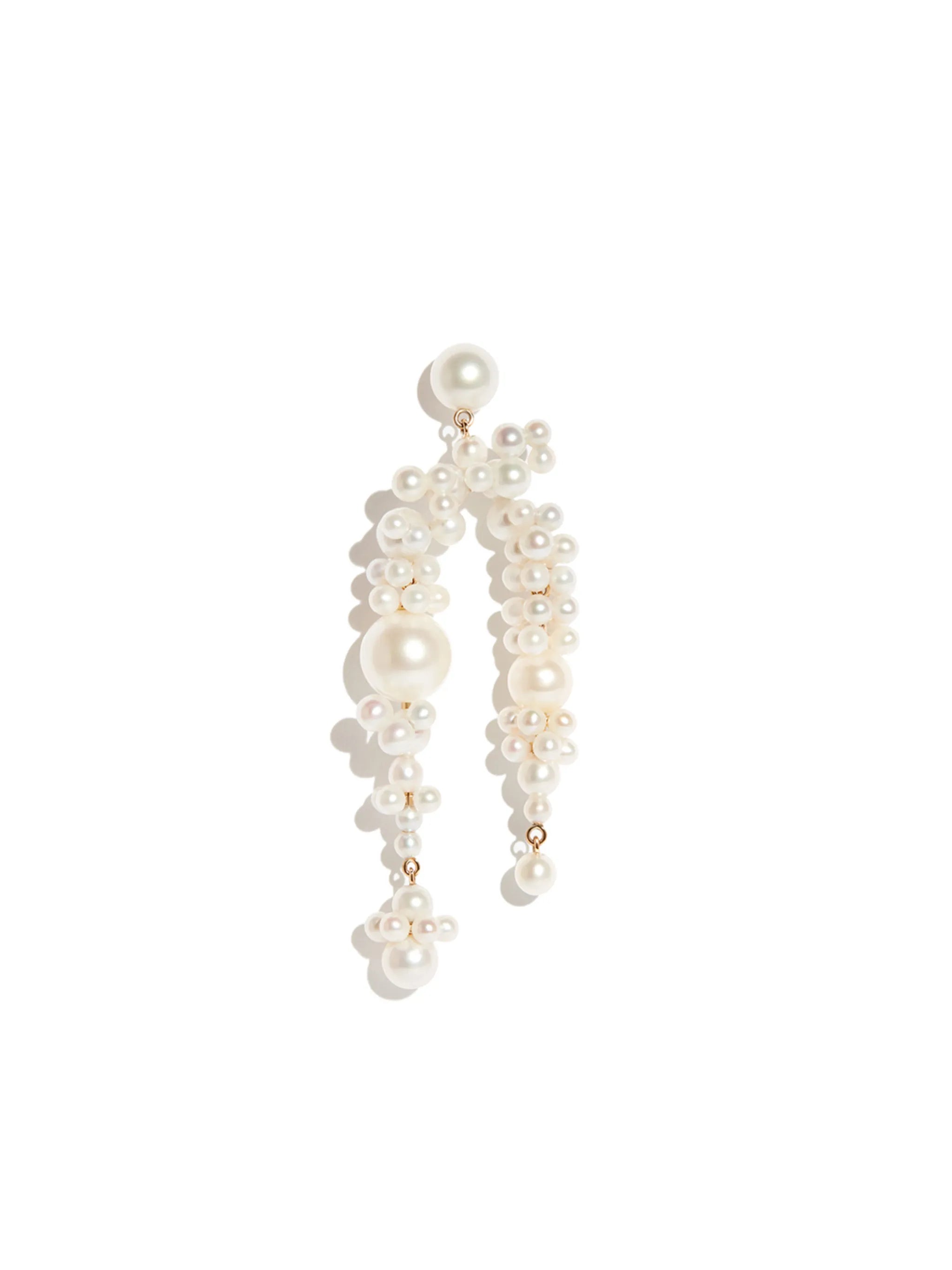 14kt yellow gold Fontaine Nuit pearl single earring