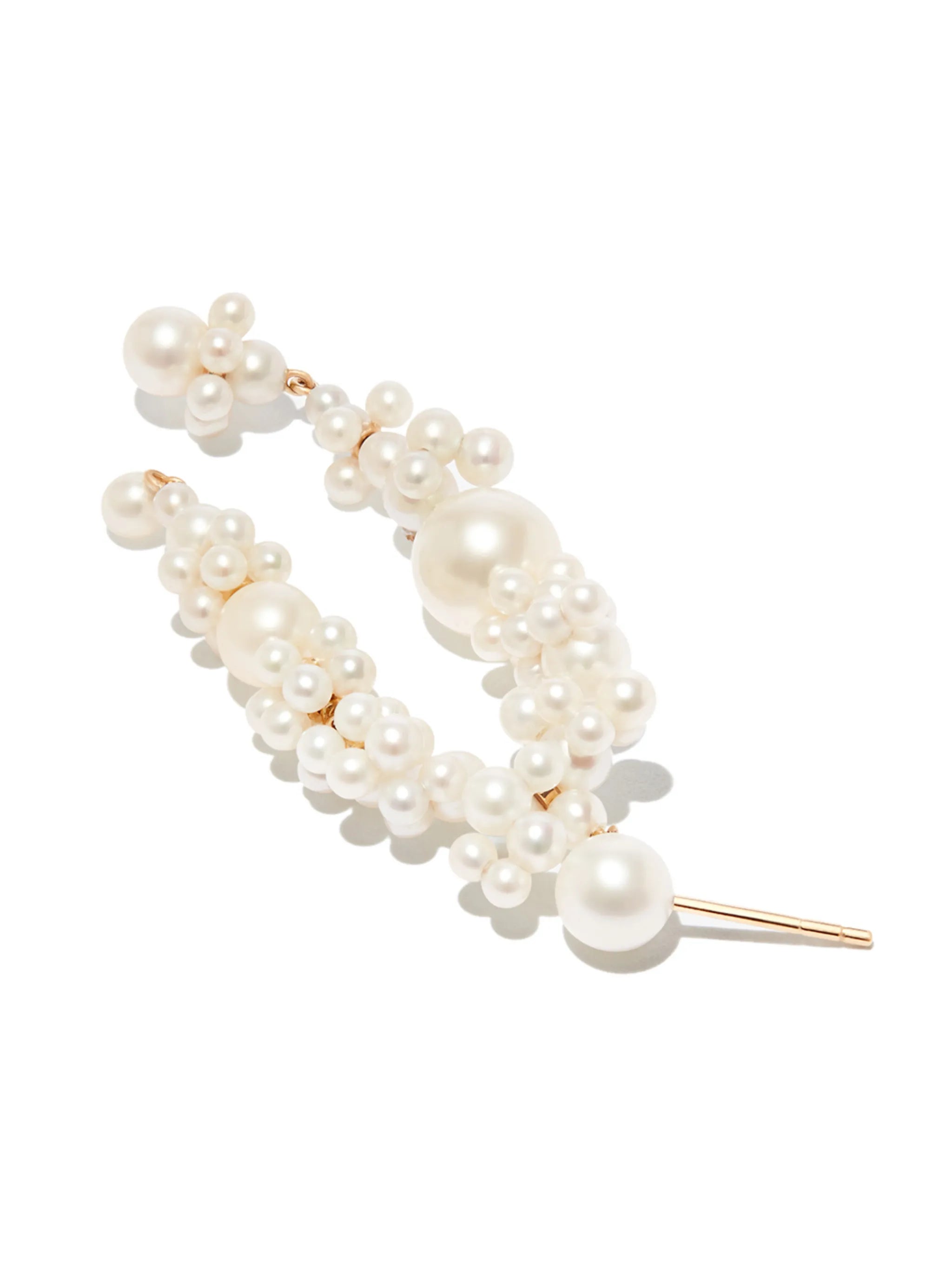 14kt yellow gold Fontaine Nuit pearl single earring