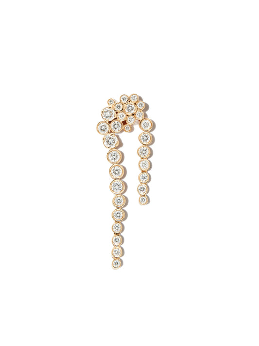 18kt yellow gold Petite Fontaine diamond earring