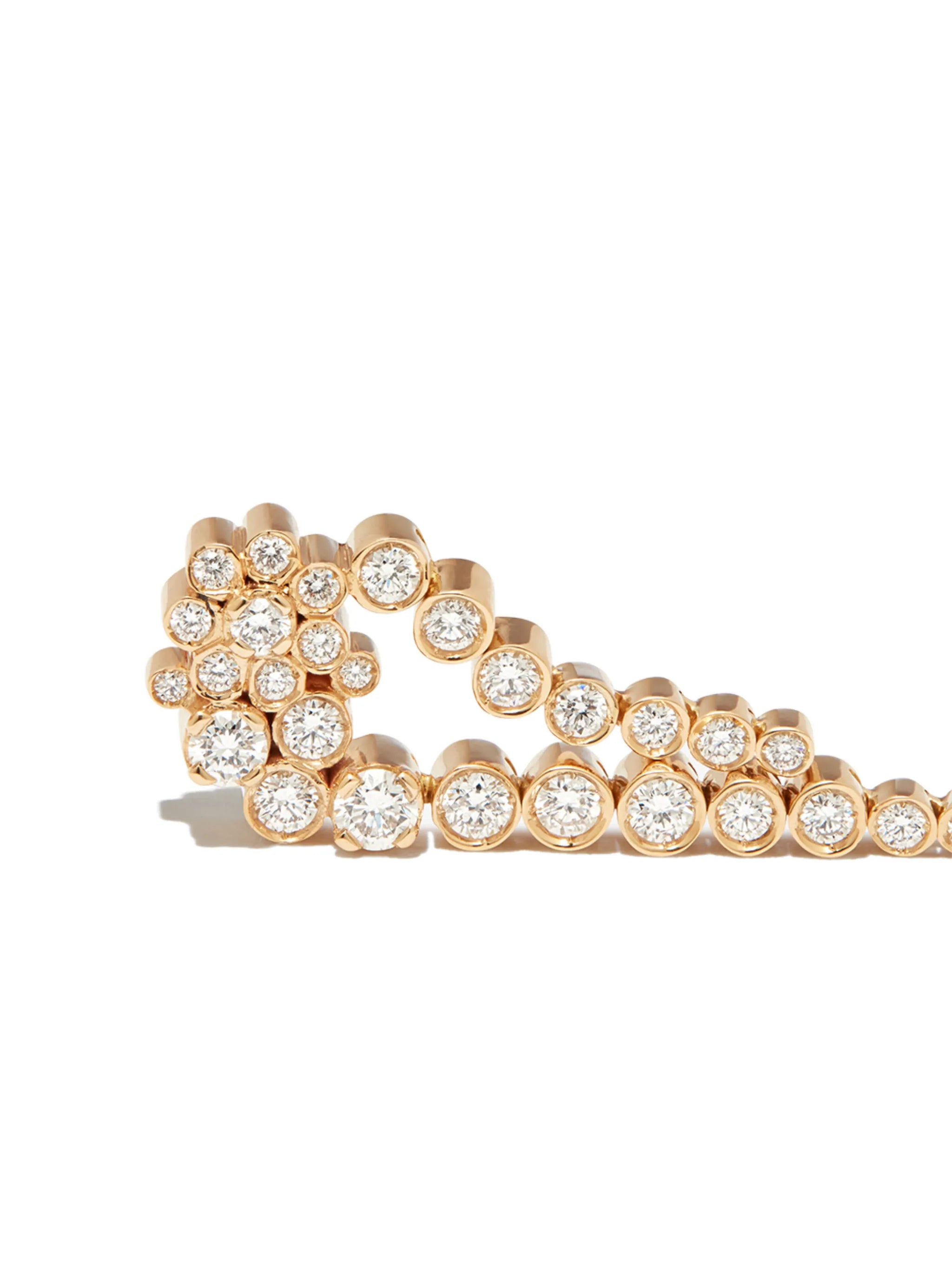 18kt yellow gold Petite Fontaine diamond earring