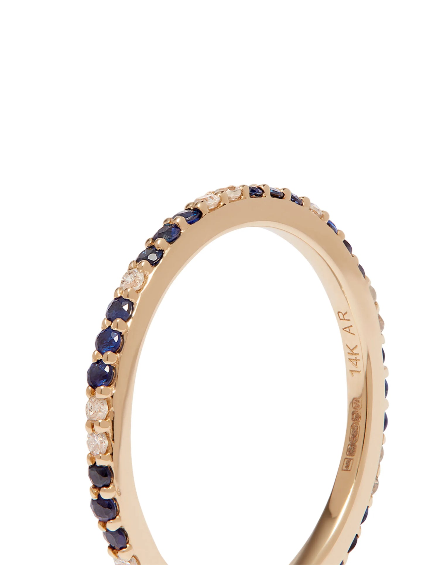 14kt yellow gold Diana sapphire diamond ring