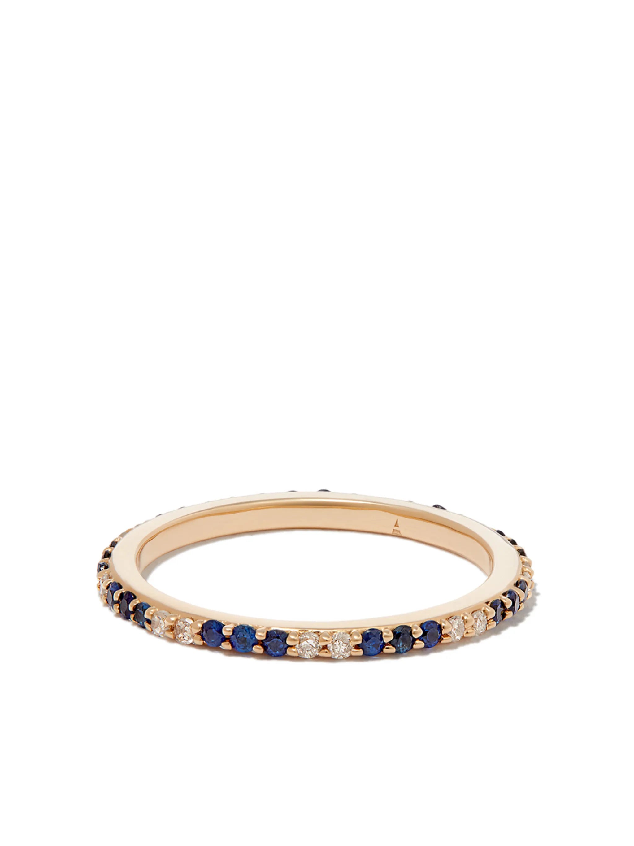 14kt yellow gold Diana sapphire diamond ring