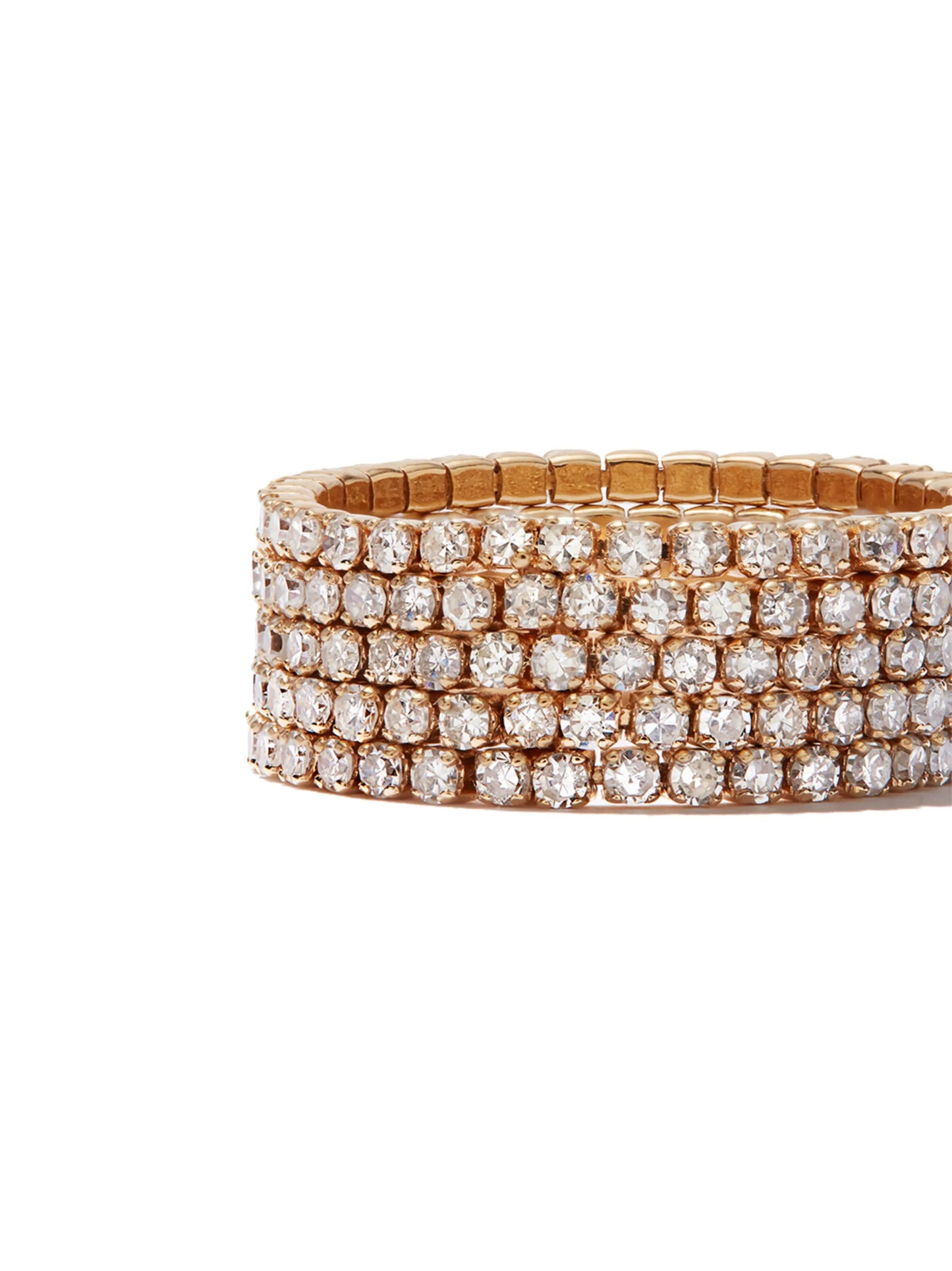 18kt yellow gold 5 Thread stack diamond ring