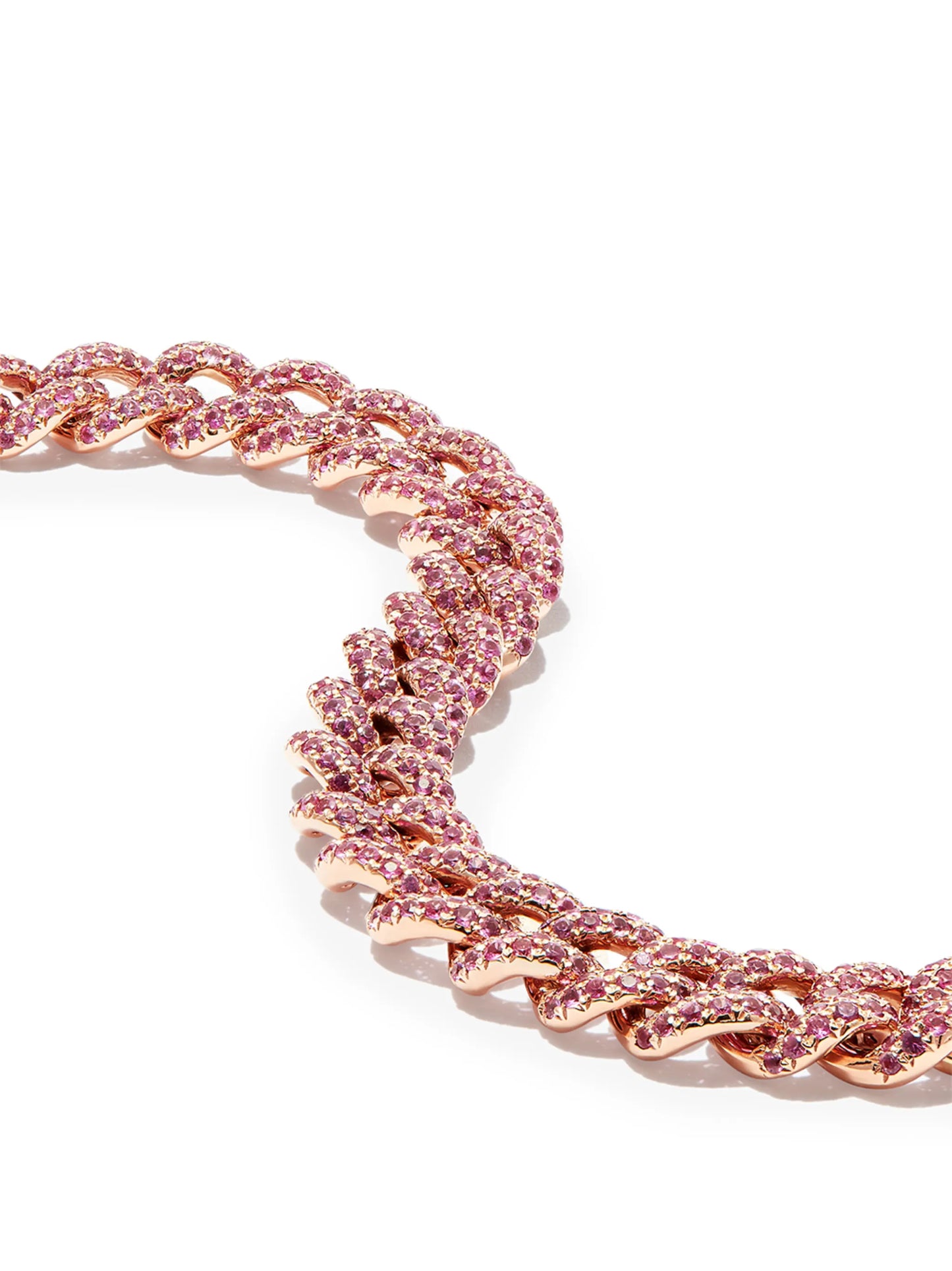 18kt rose gold Essential link sapphire diamond bracelet