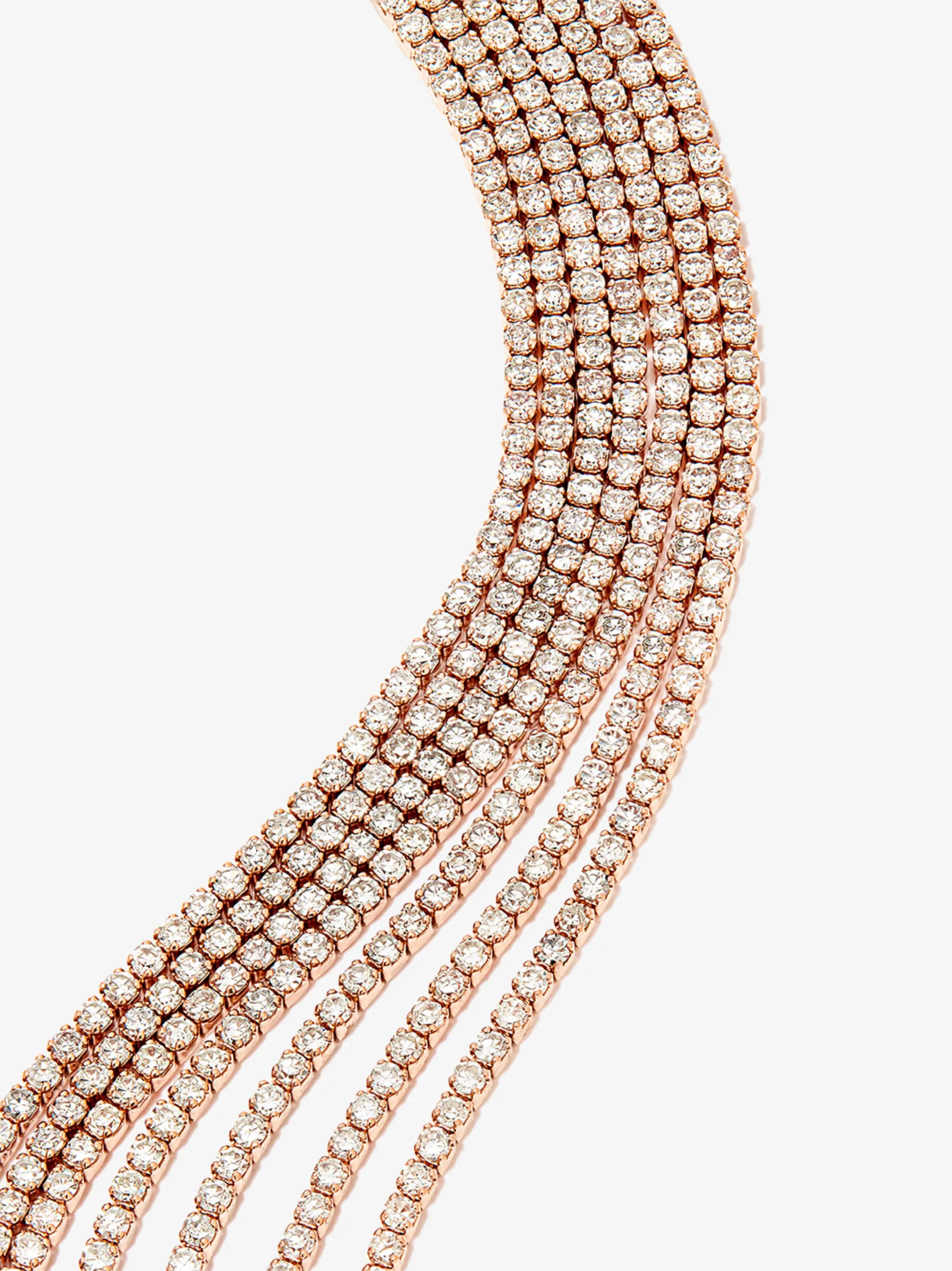 18kt rose gold multi-thread diamond bracelet