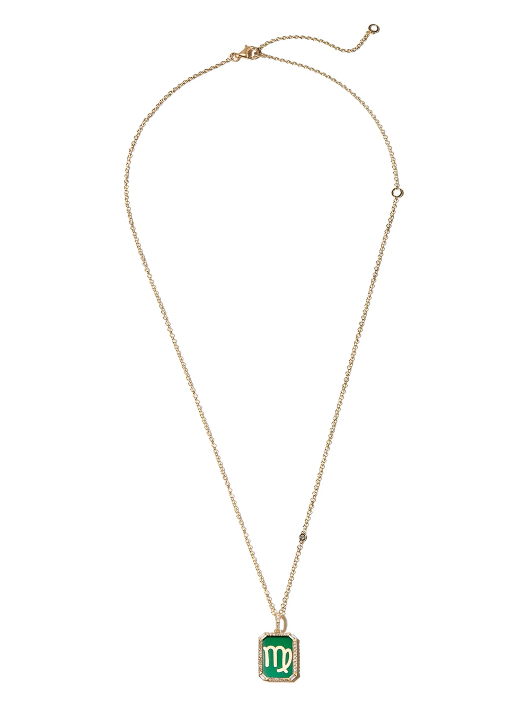 18kt yellow gold Virgo necklace