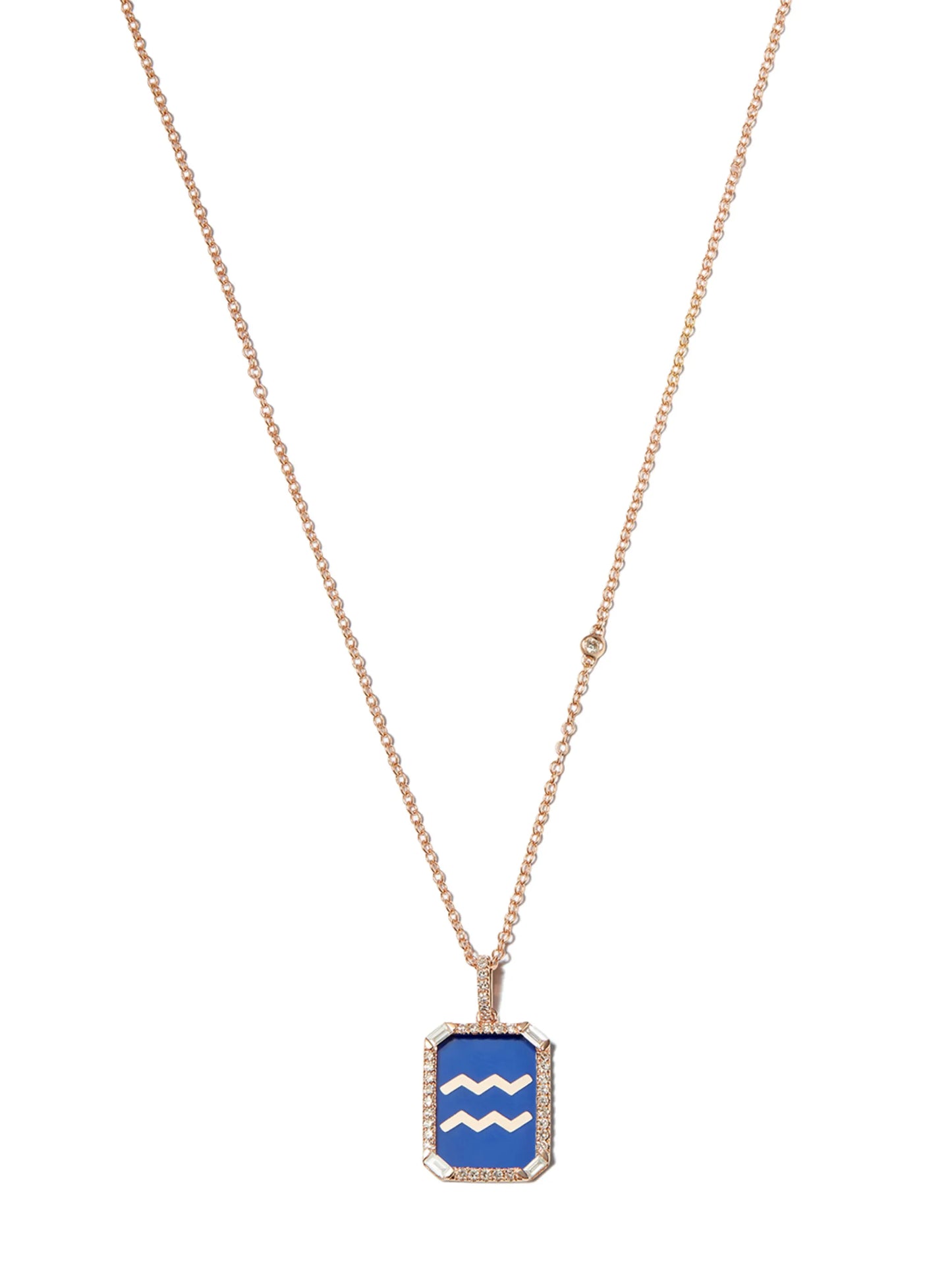 18kt yellow gold Aquarius diamond necklace