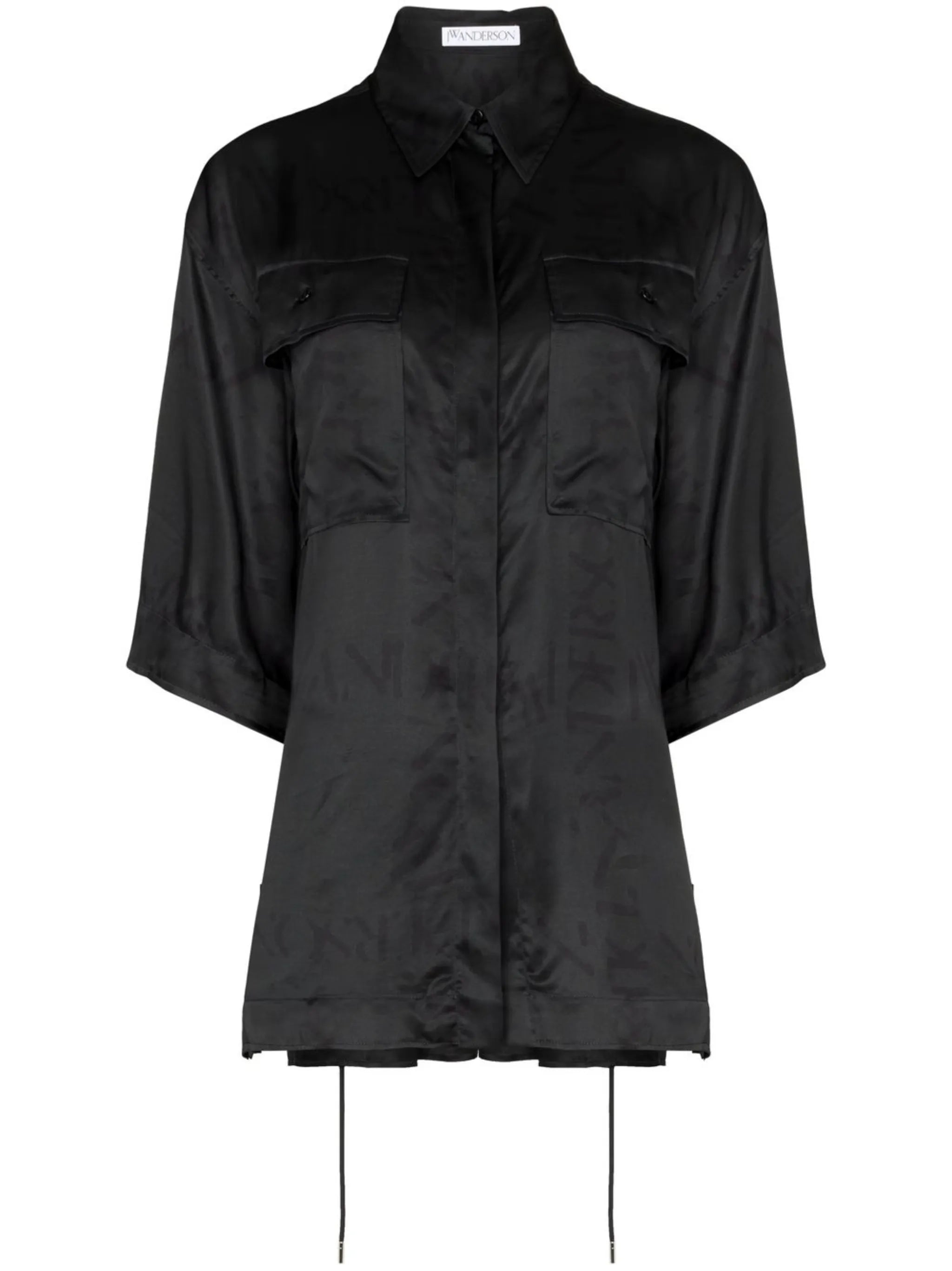logo-print drawstring shirt