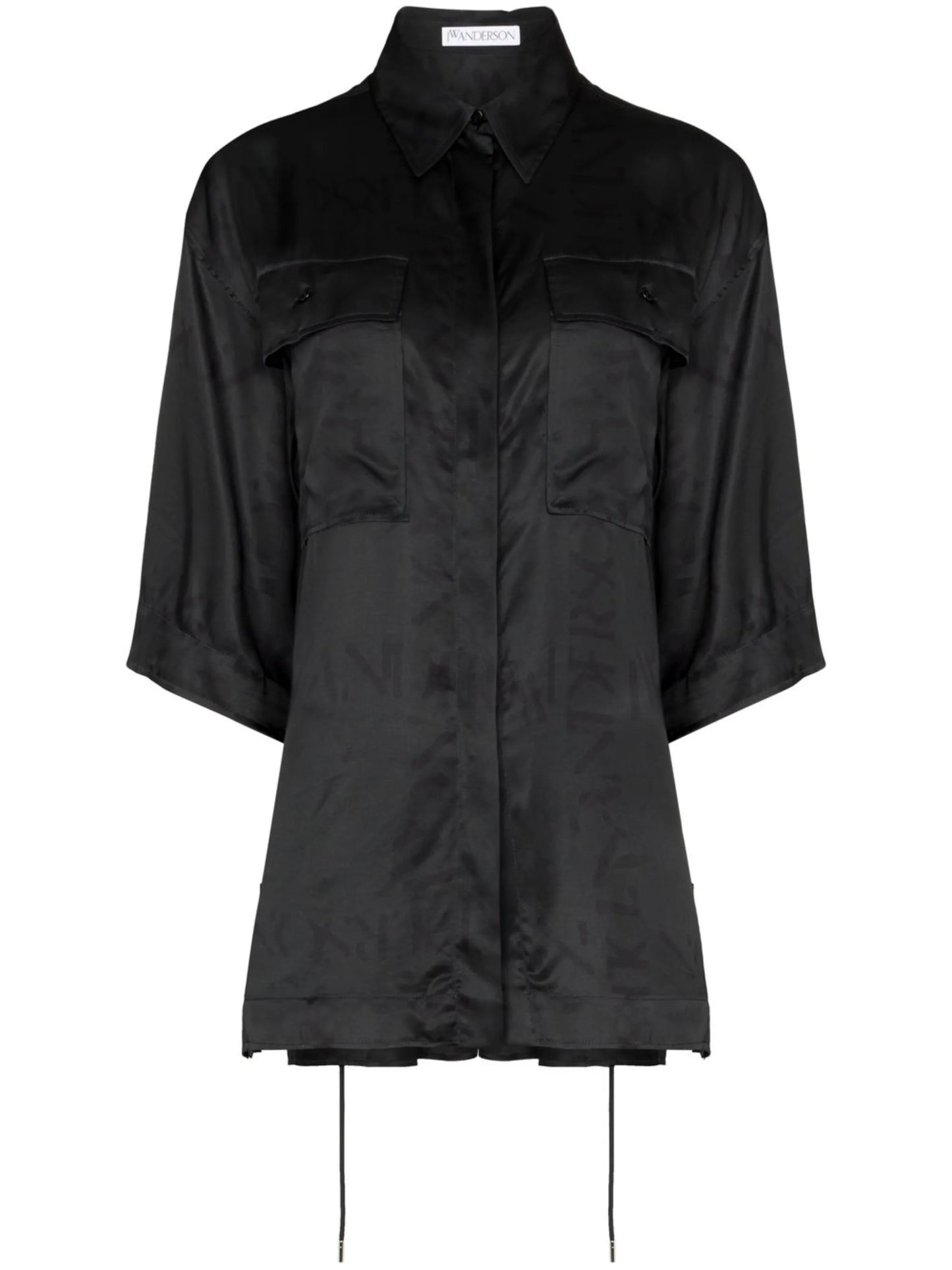 logo-print drawstring shirt