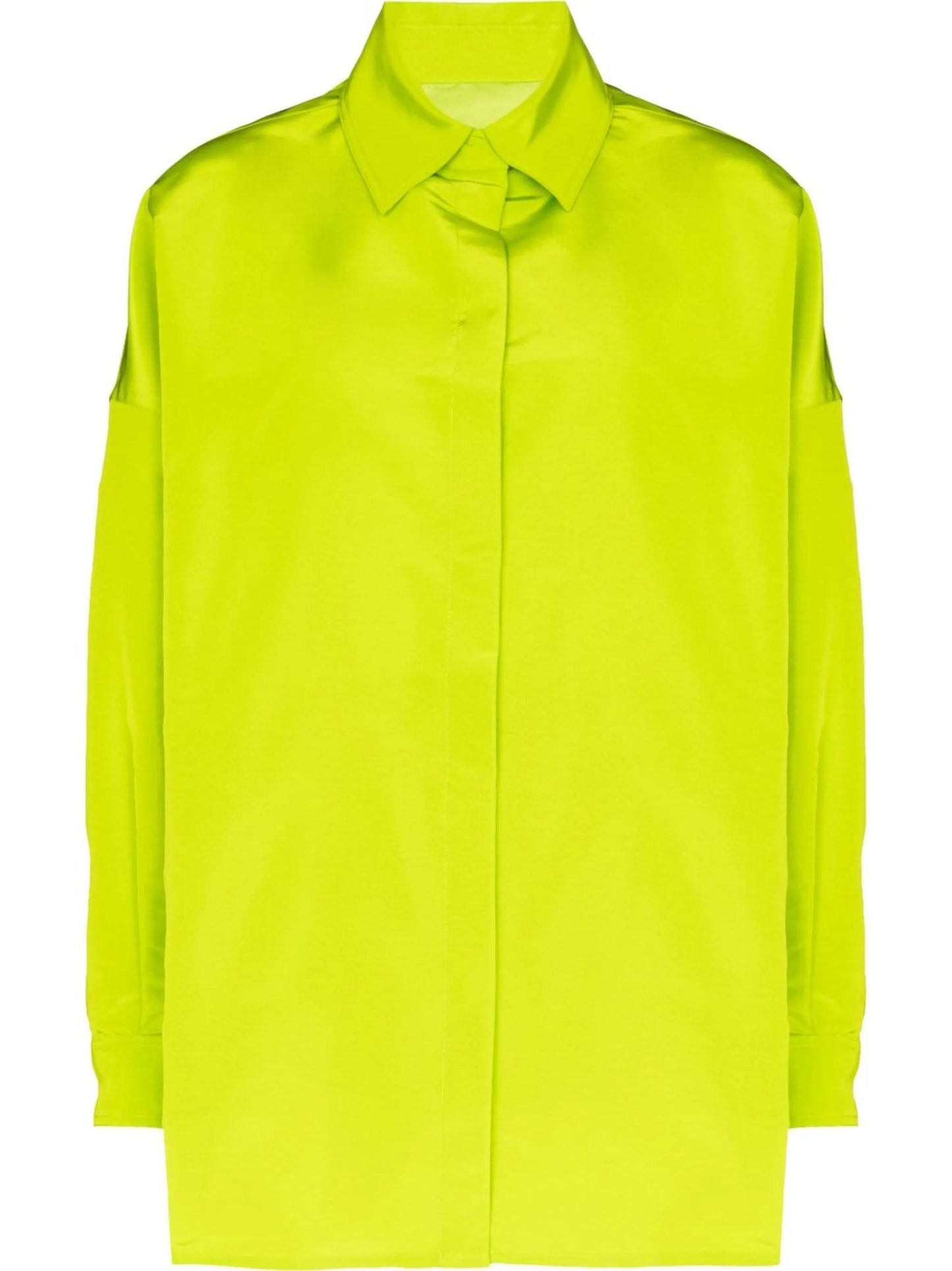 oversized silk shirt