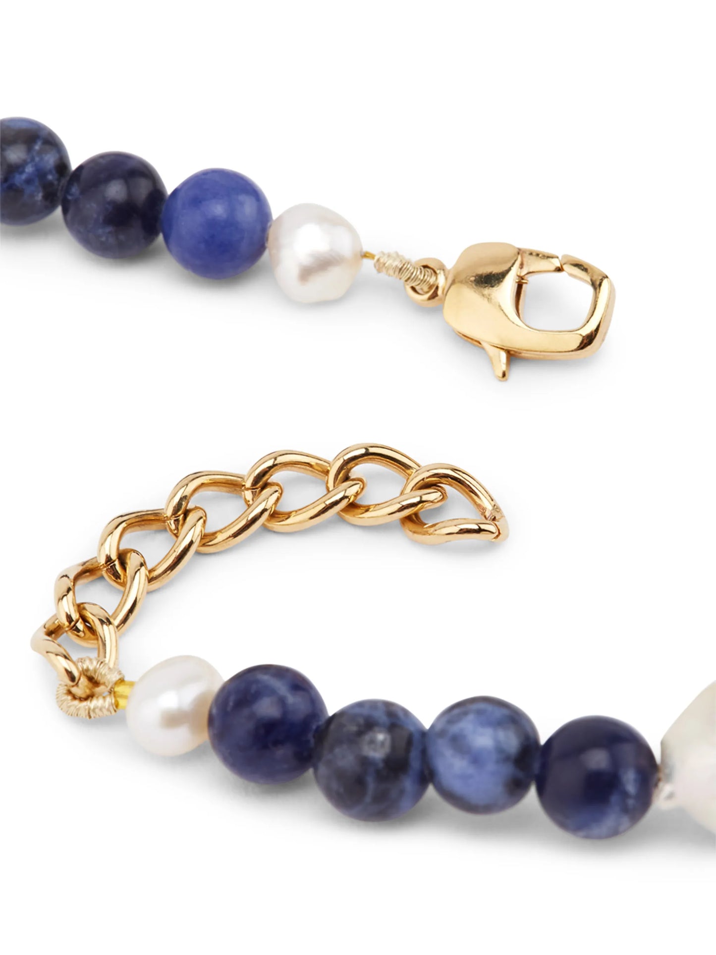 gold-plated beaded necklace
