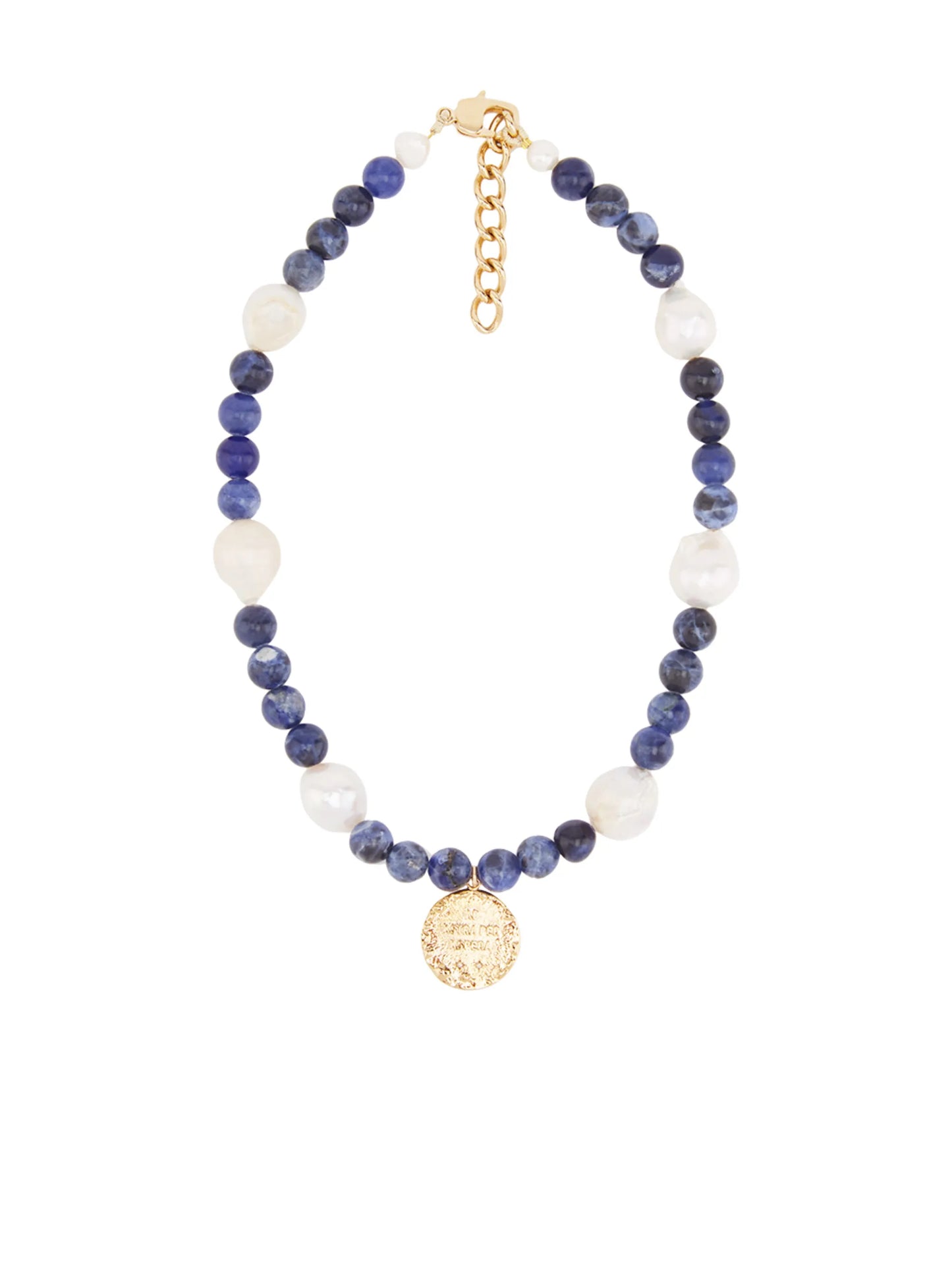 gold-plated beaded necklace