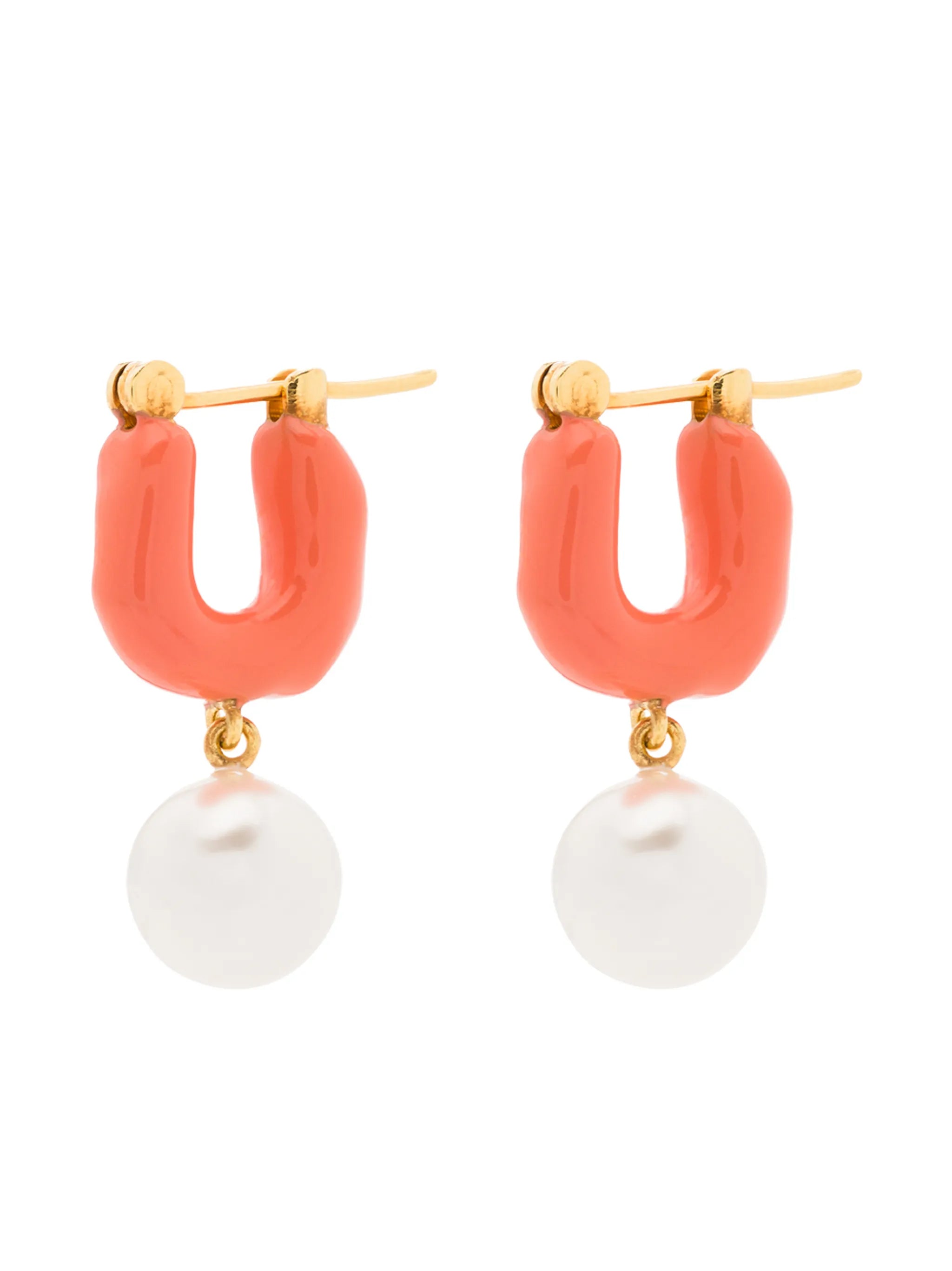 Waves mini hoop earrings