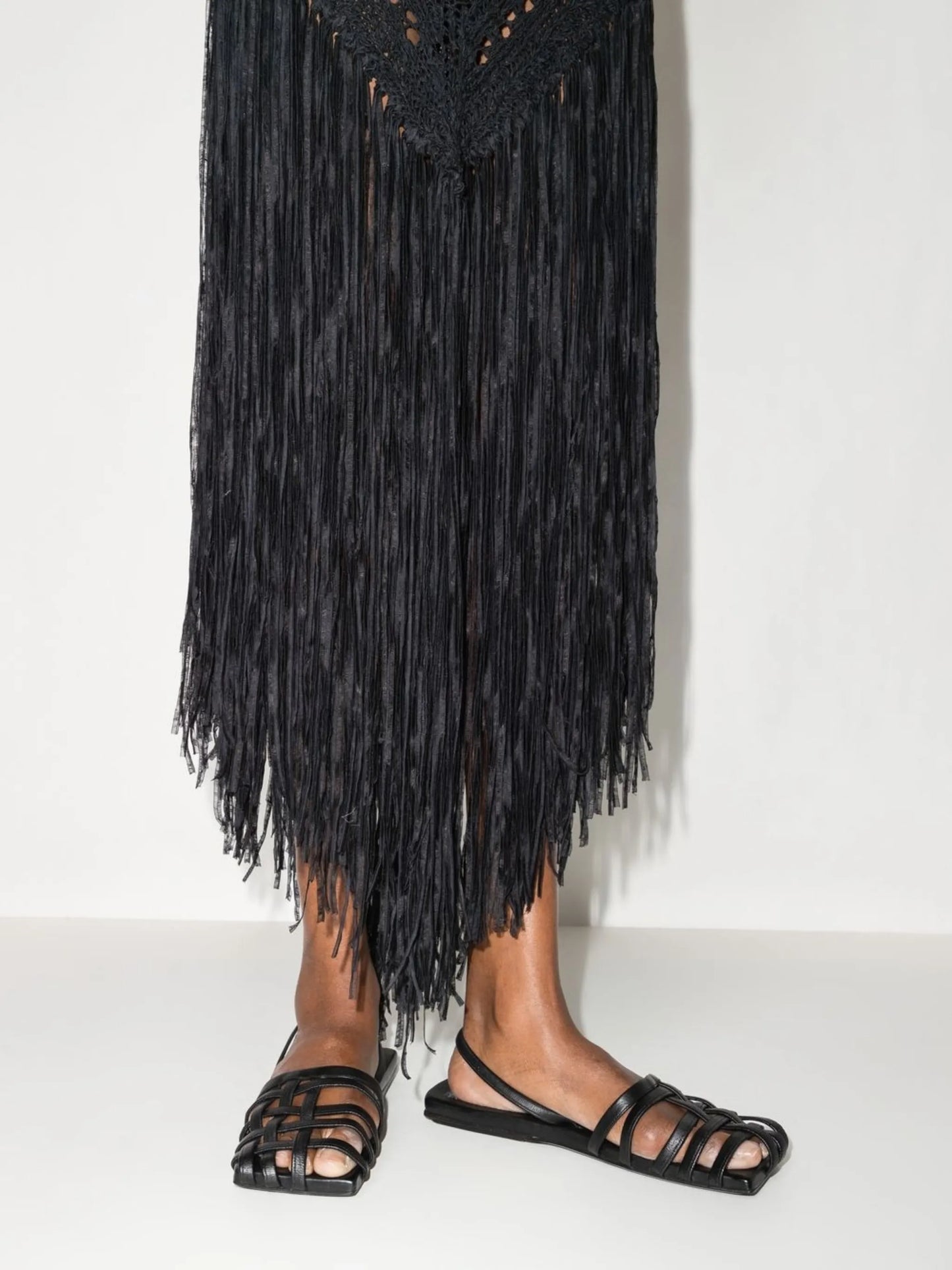 caged square-toe sandals