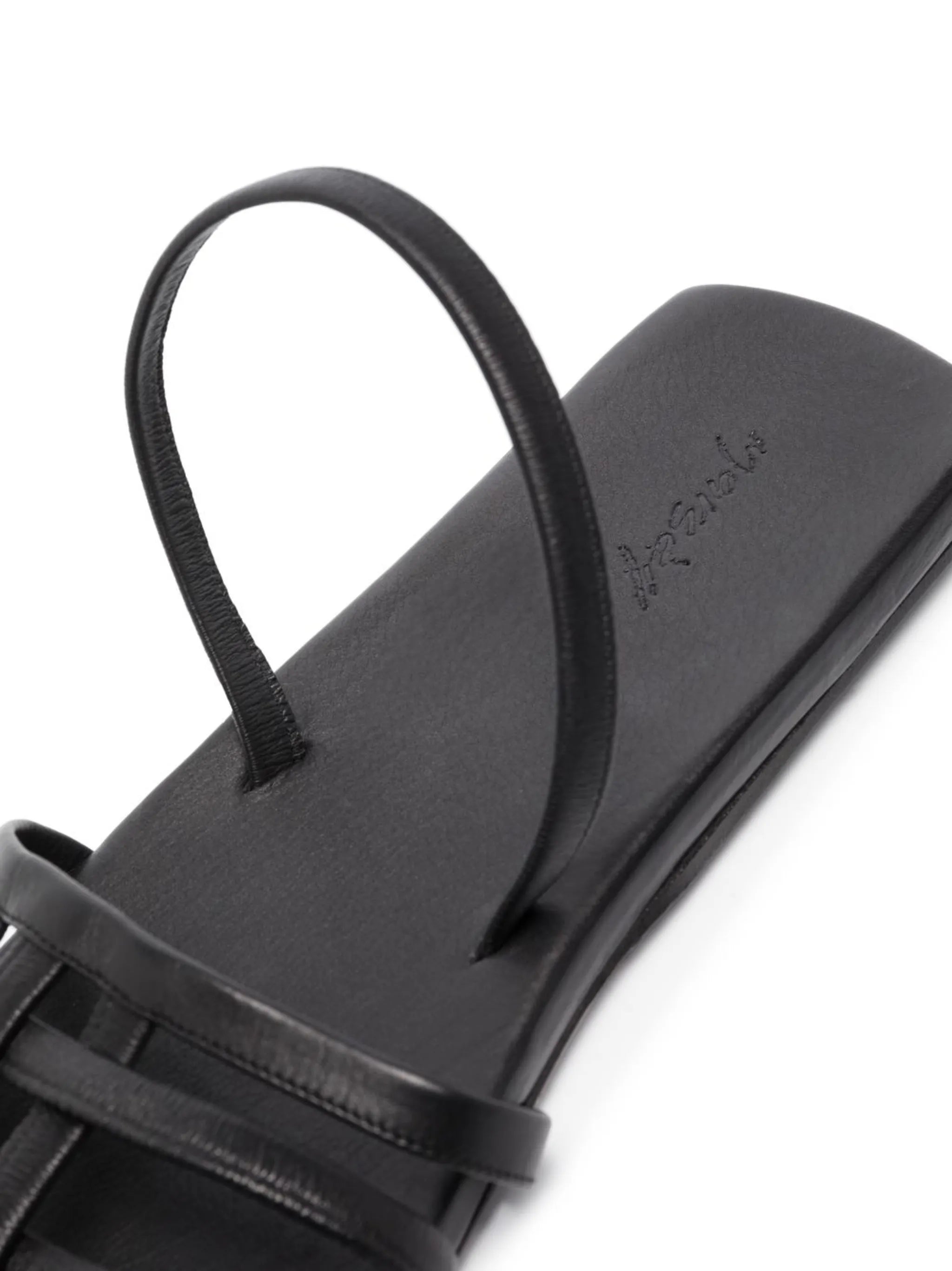 caged square-toe sandals