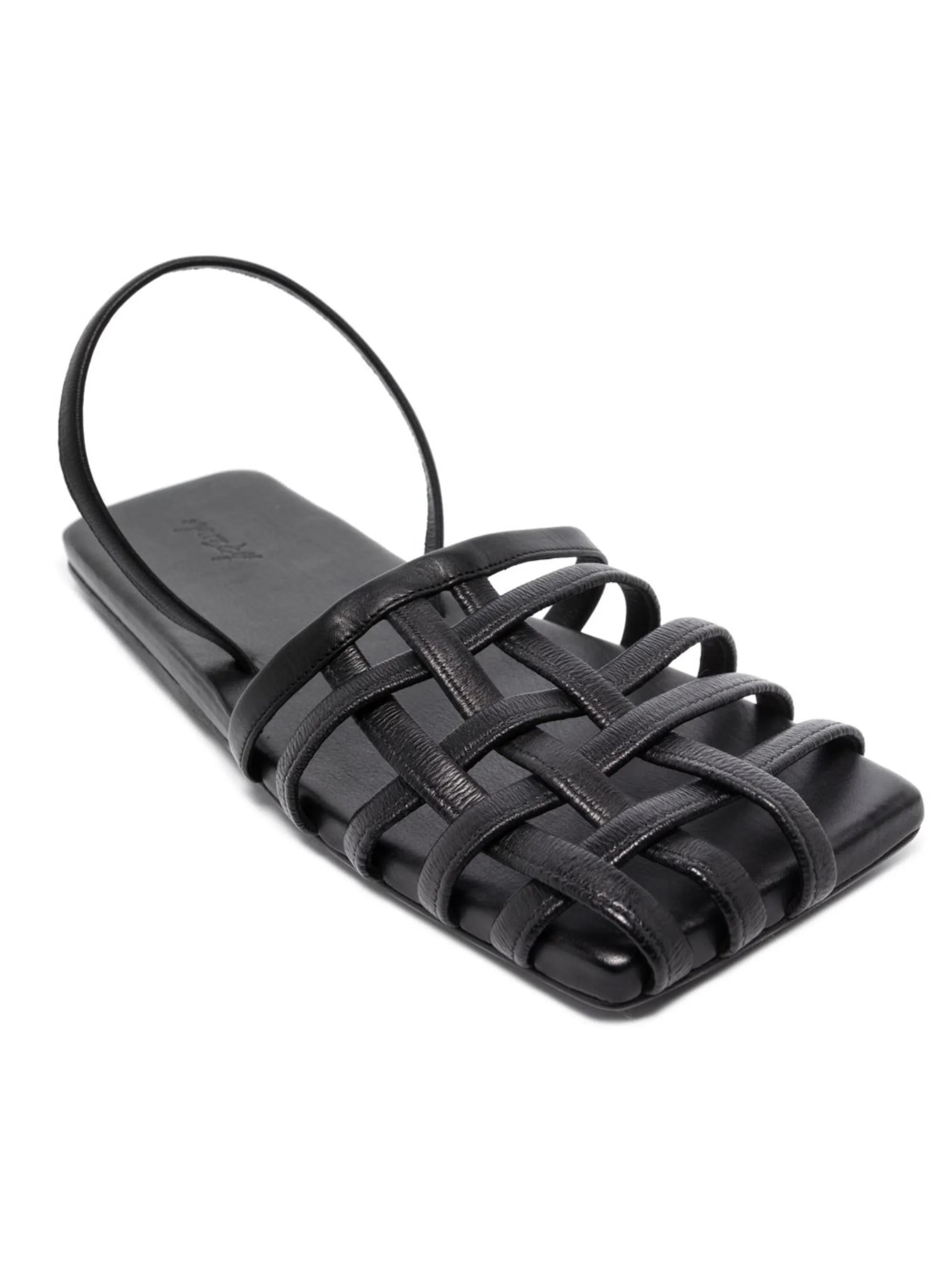 caged square-toe sandals