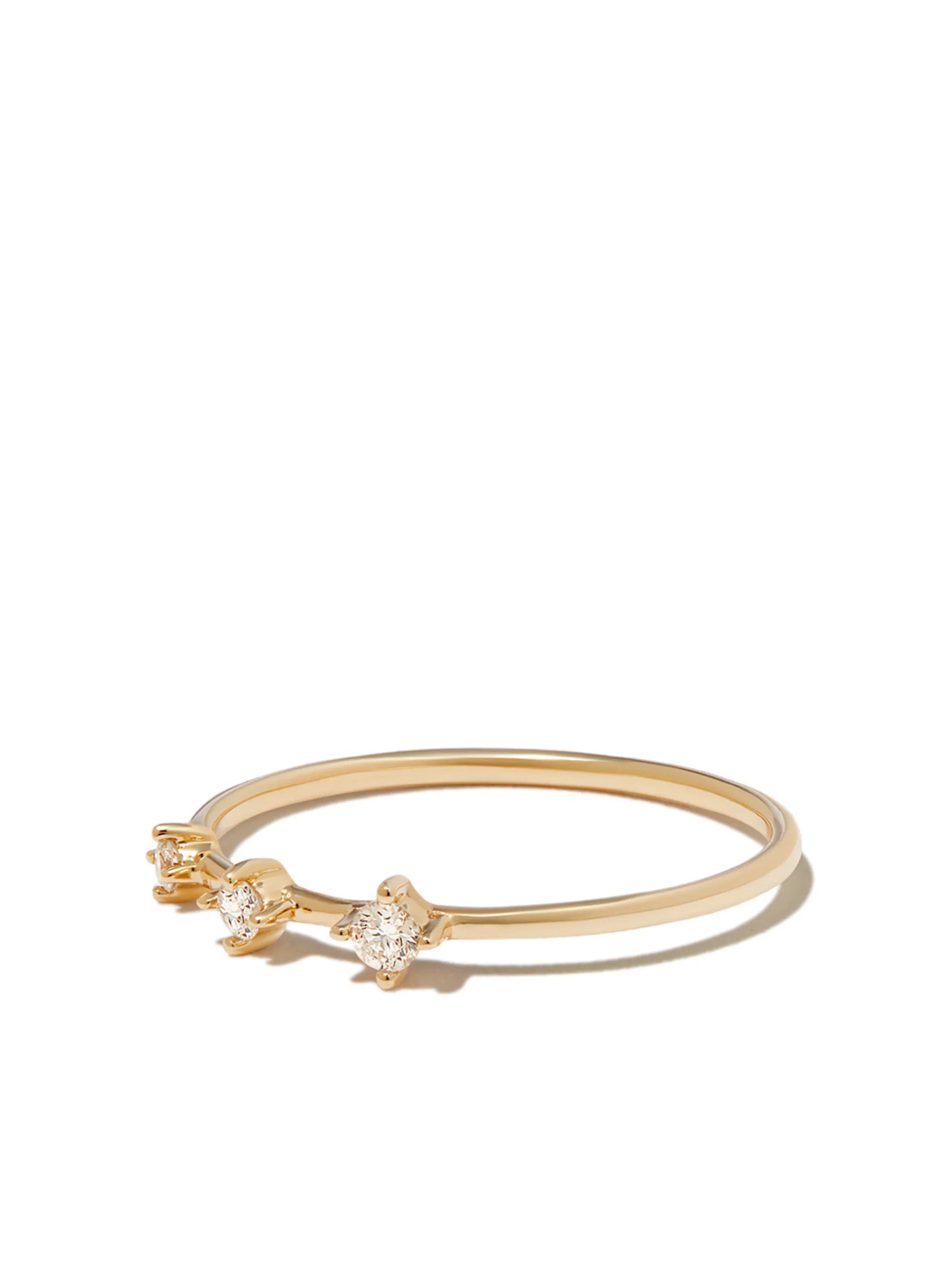 14kt yellow gold Tiny Three diamond ring
