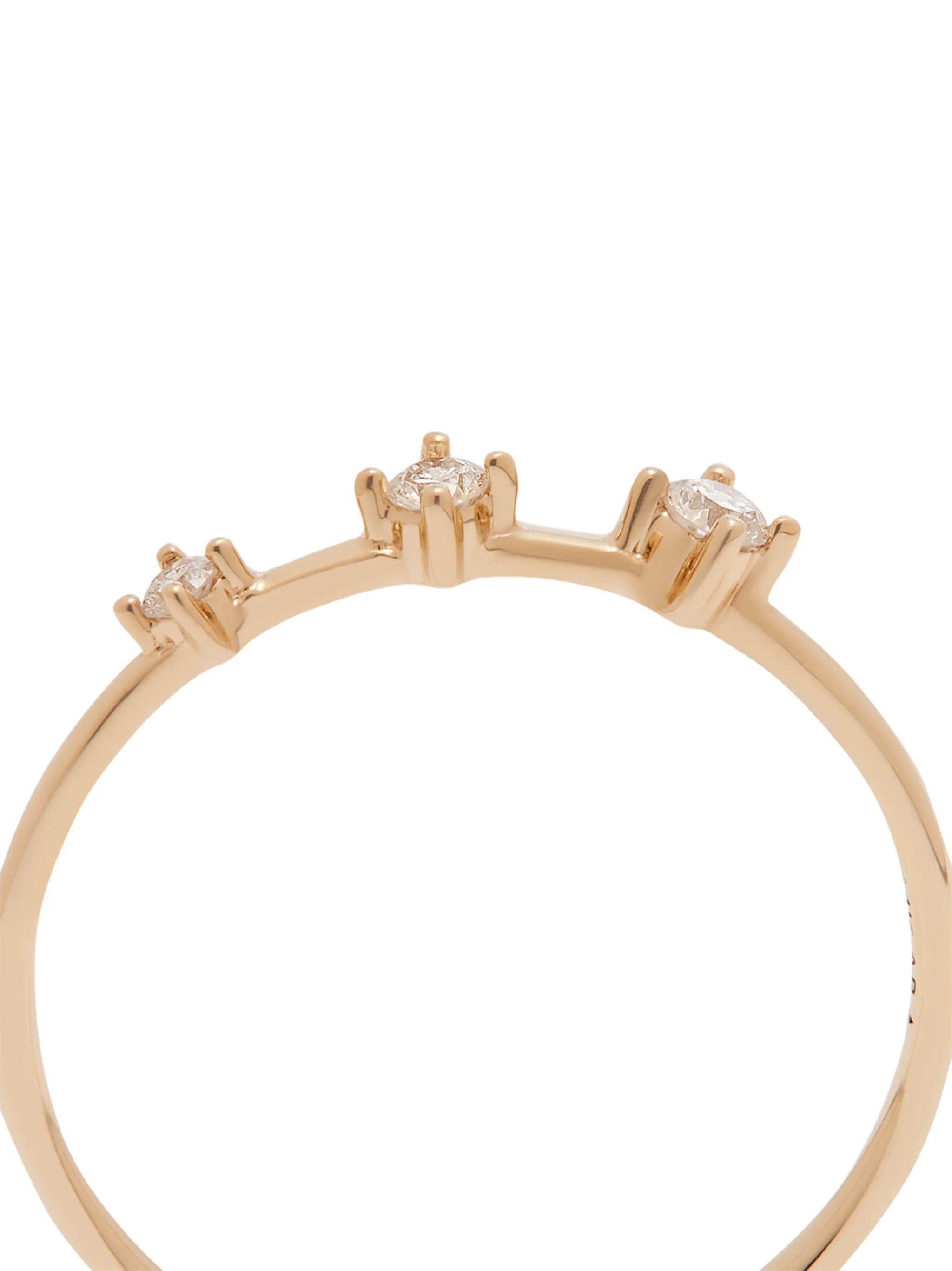 14kt yellow gold Tiny Three diamond ring