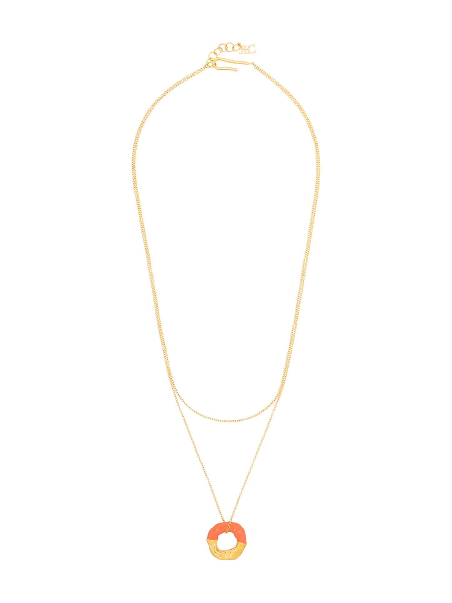 Waves double-chain necklace
