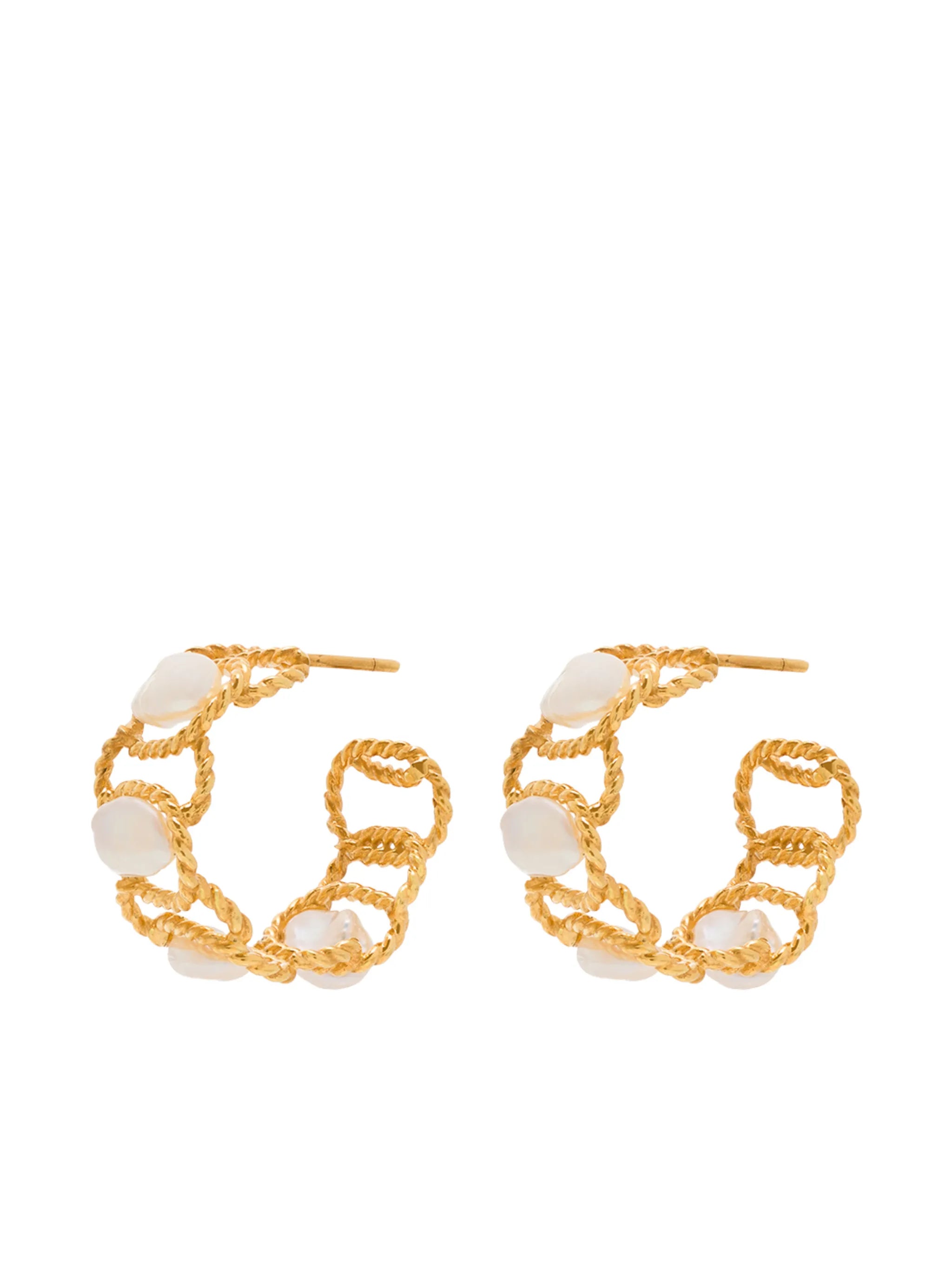 Vintage twist-detail hoop earrings
