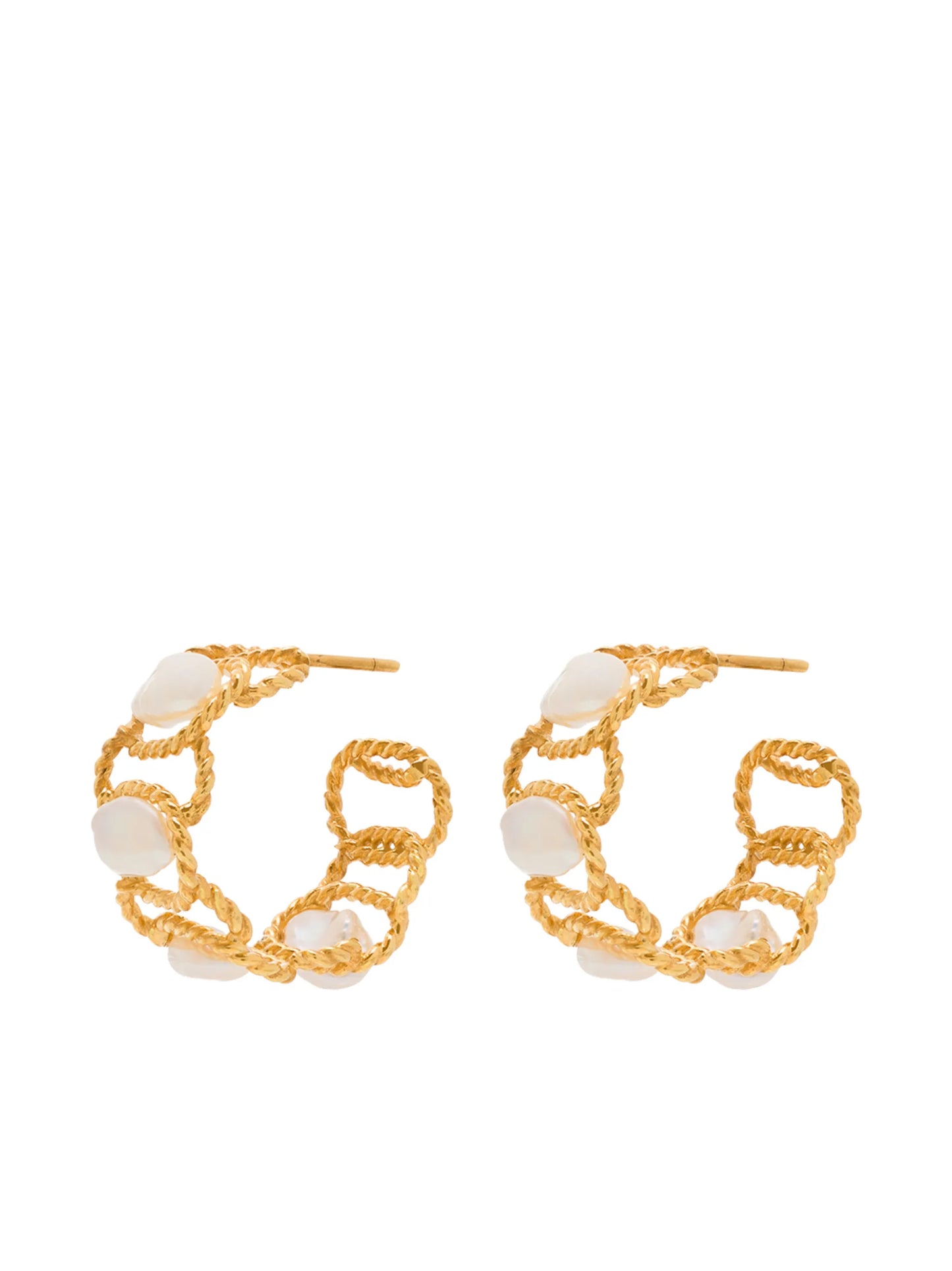 Vintage twist-detail hoop earrings