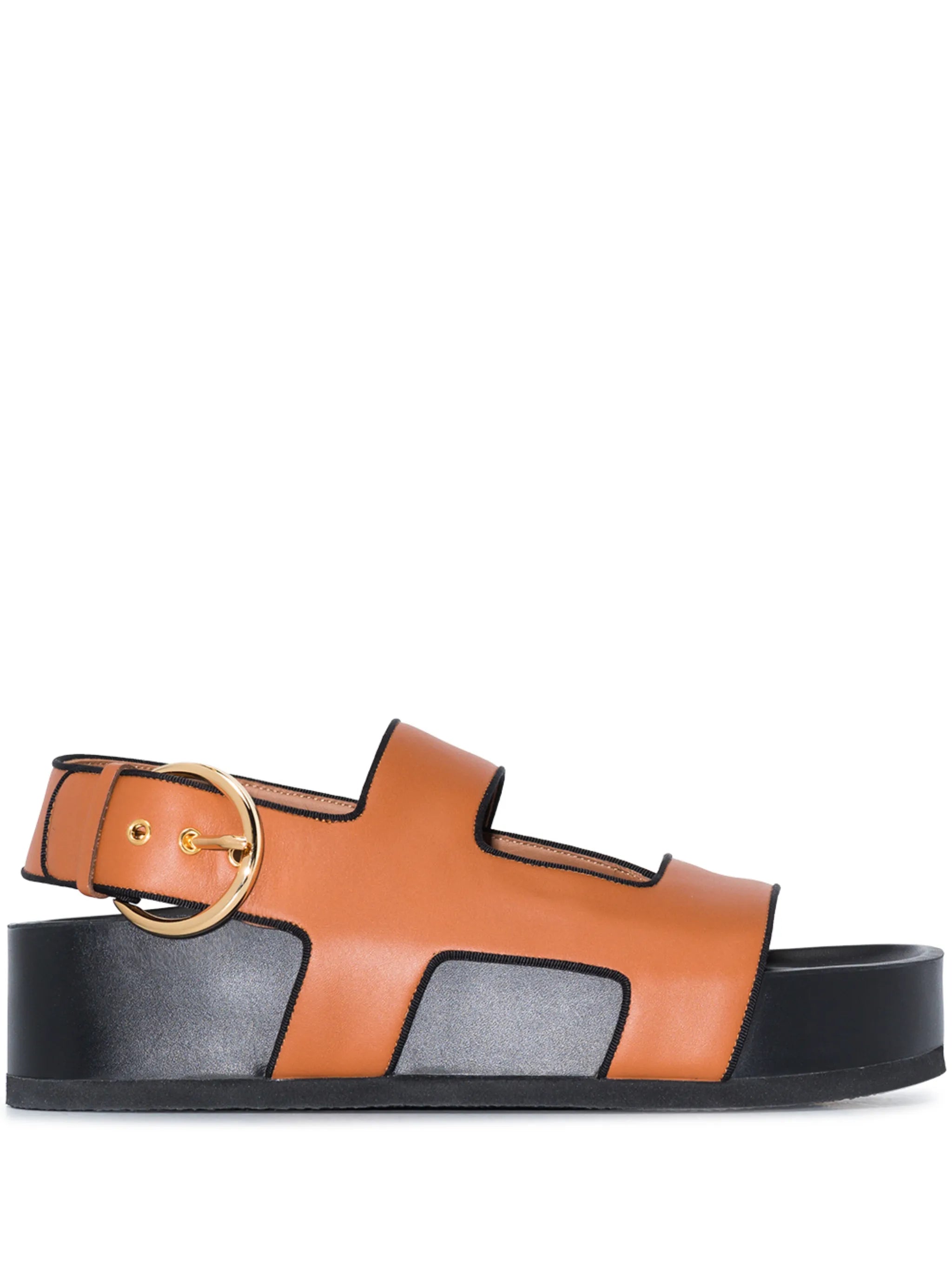 Cher 50mm flatform leather sandals