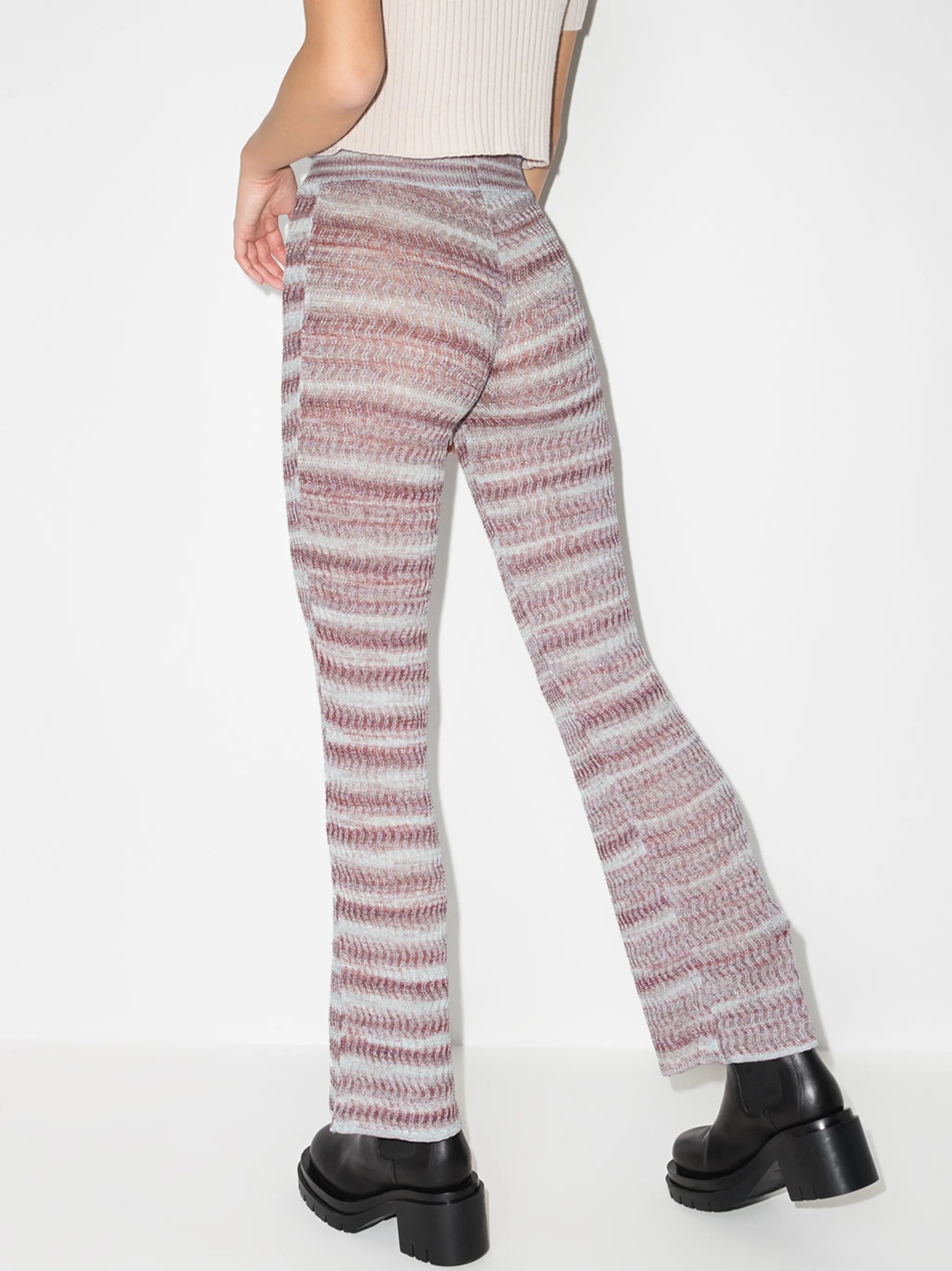 Mirage striped knit trousers