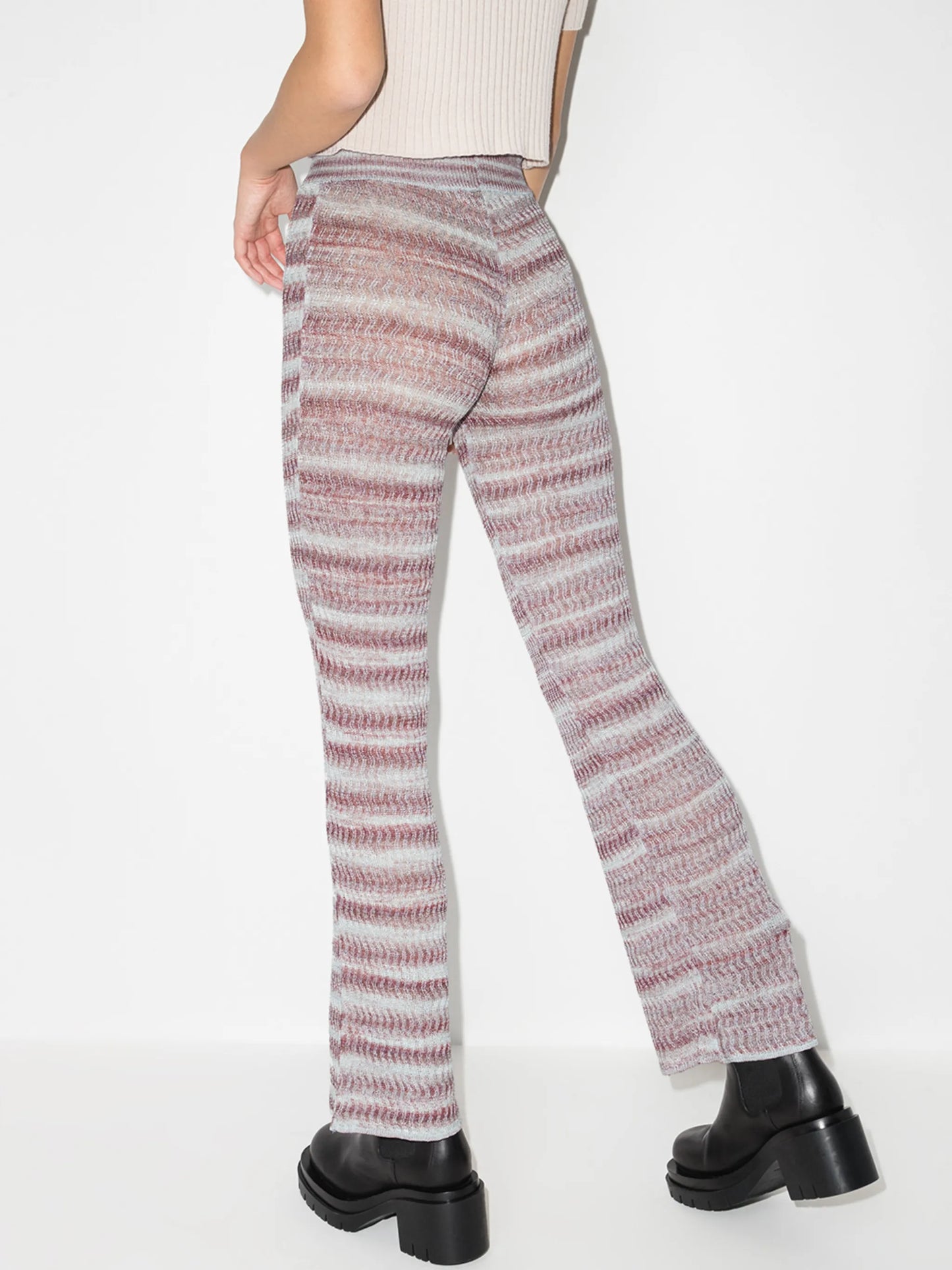 Mirage striped knit trousers