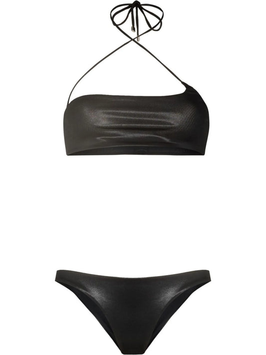 crossover-strap detail bikini set