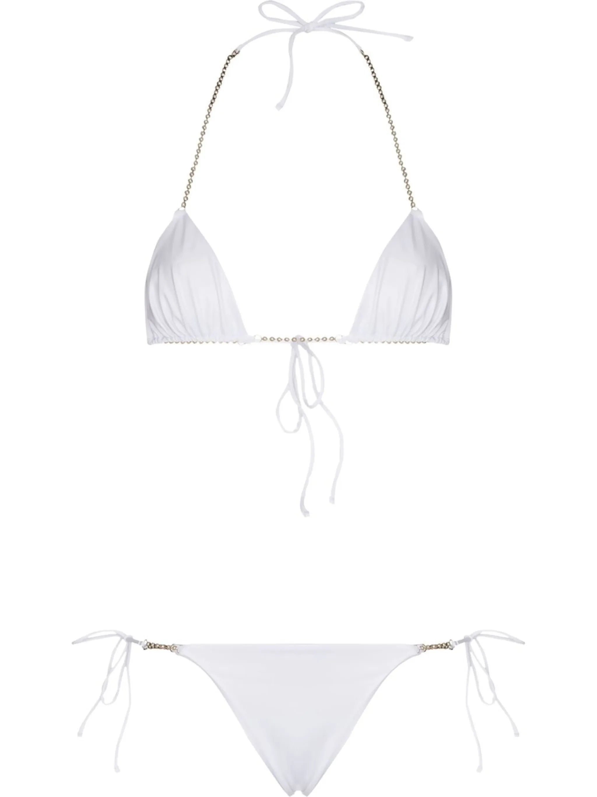 chain-link triangle bikini set