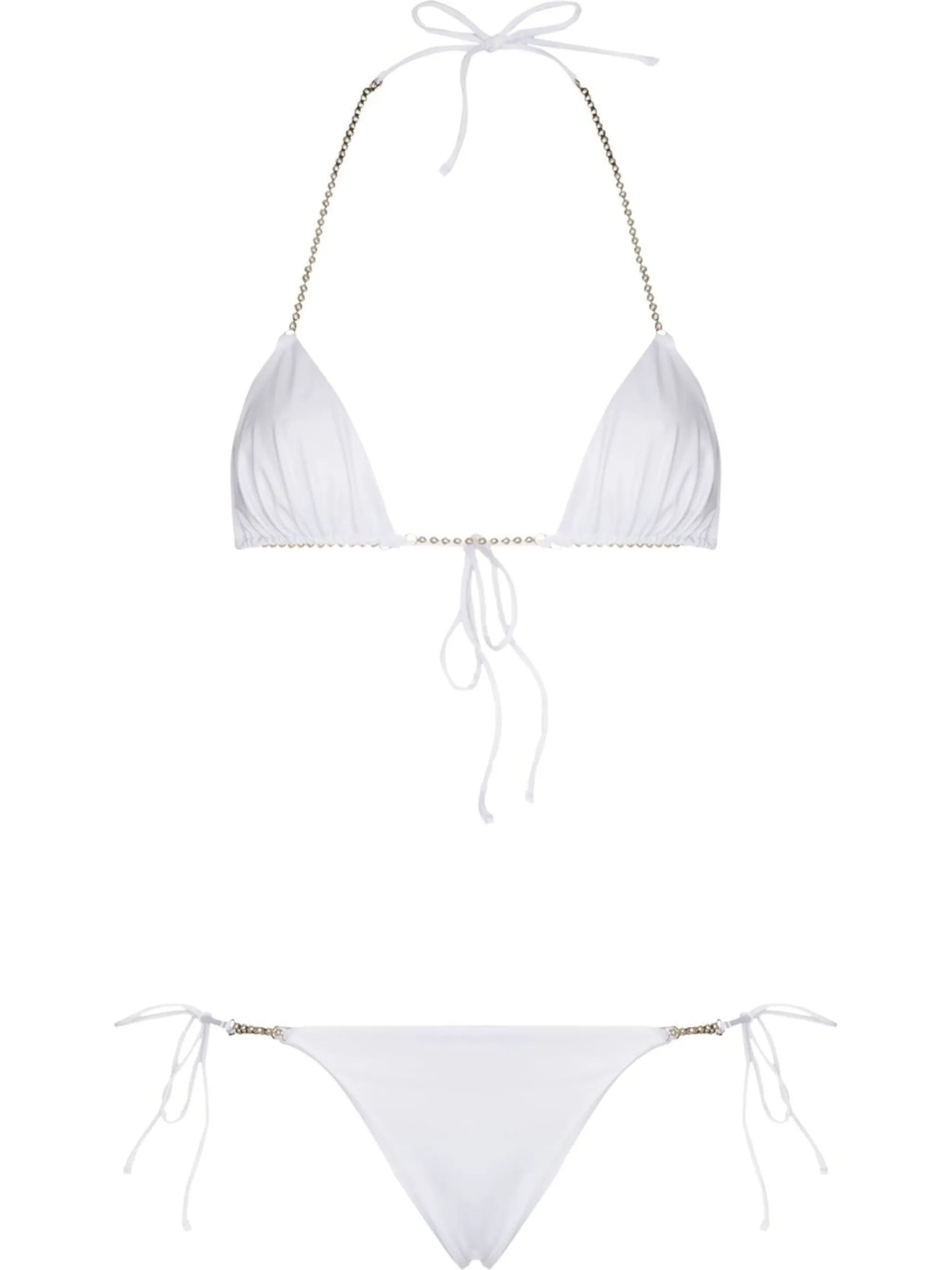 chain-link triangle bikini set