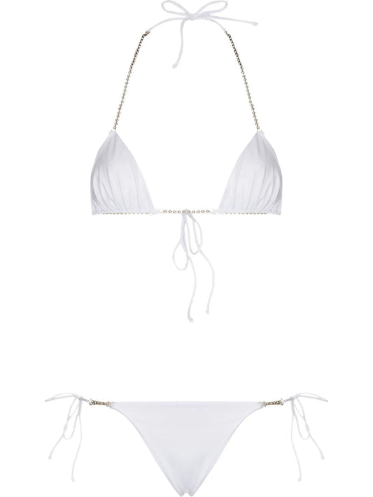 chain-link triangle bikini set