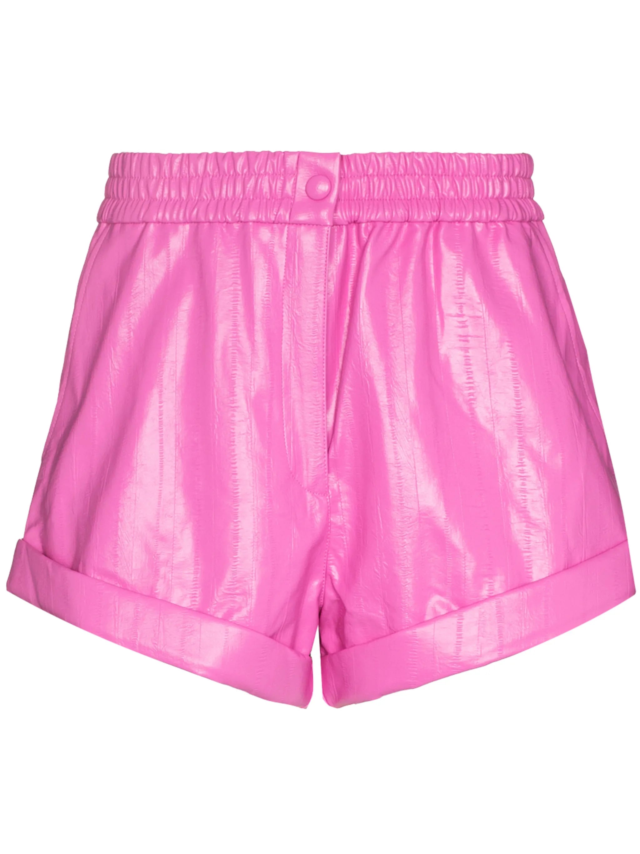 Beata faux-leather shorts
