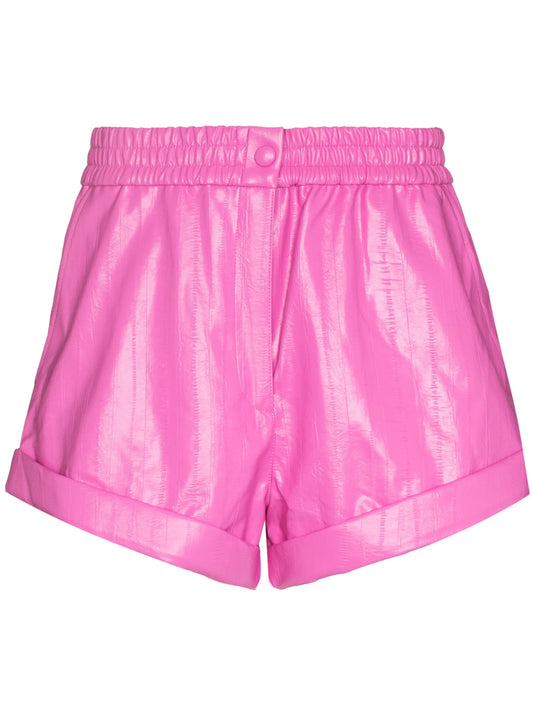 Beata faux-leather shorts