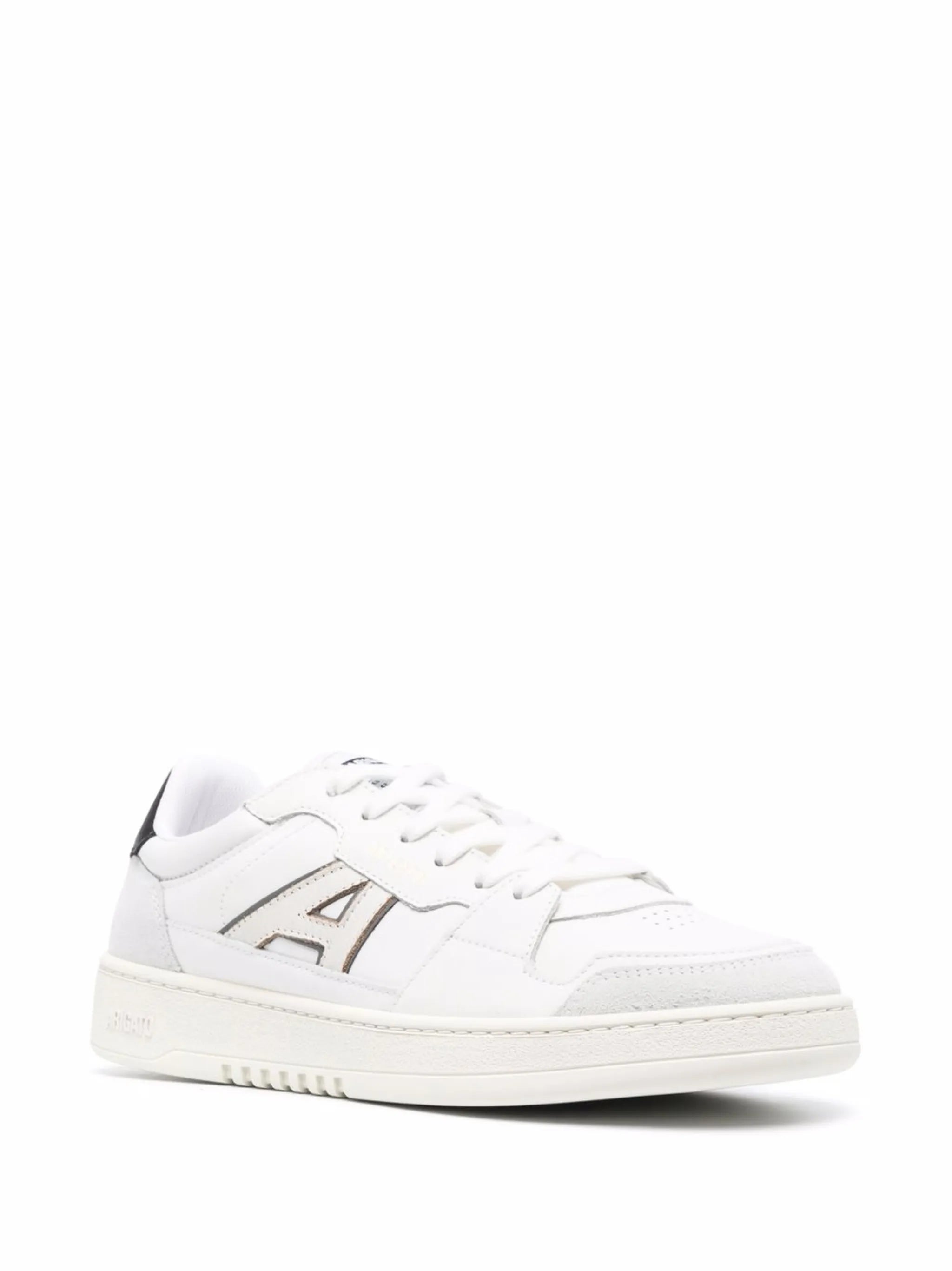 logo-patch low-top leather sneakers